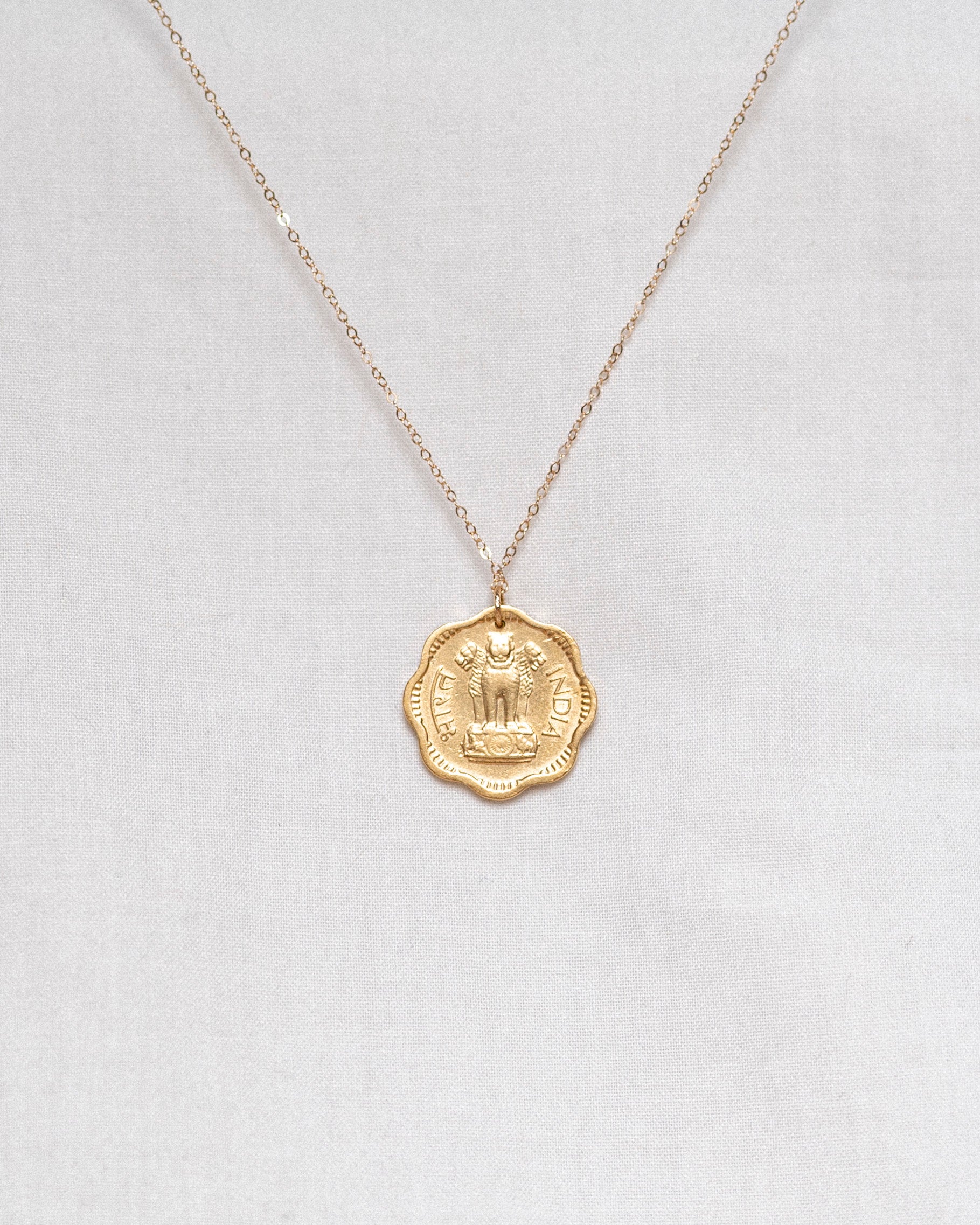 India | Flower Coin Necklace