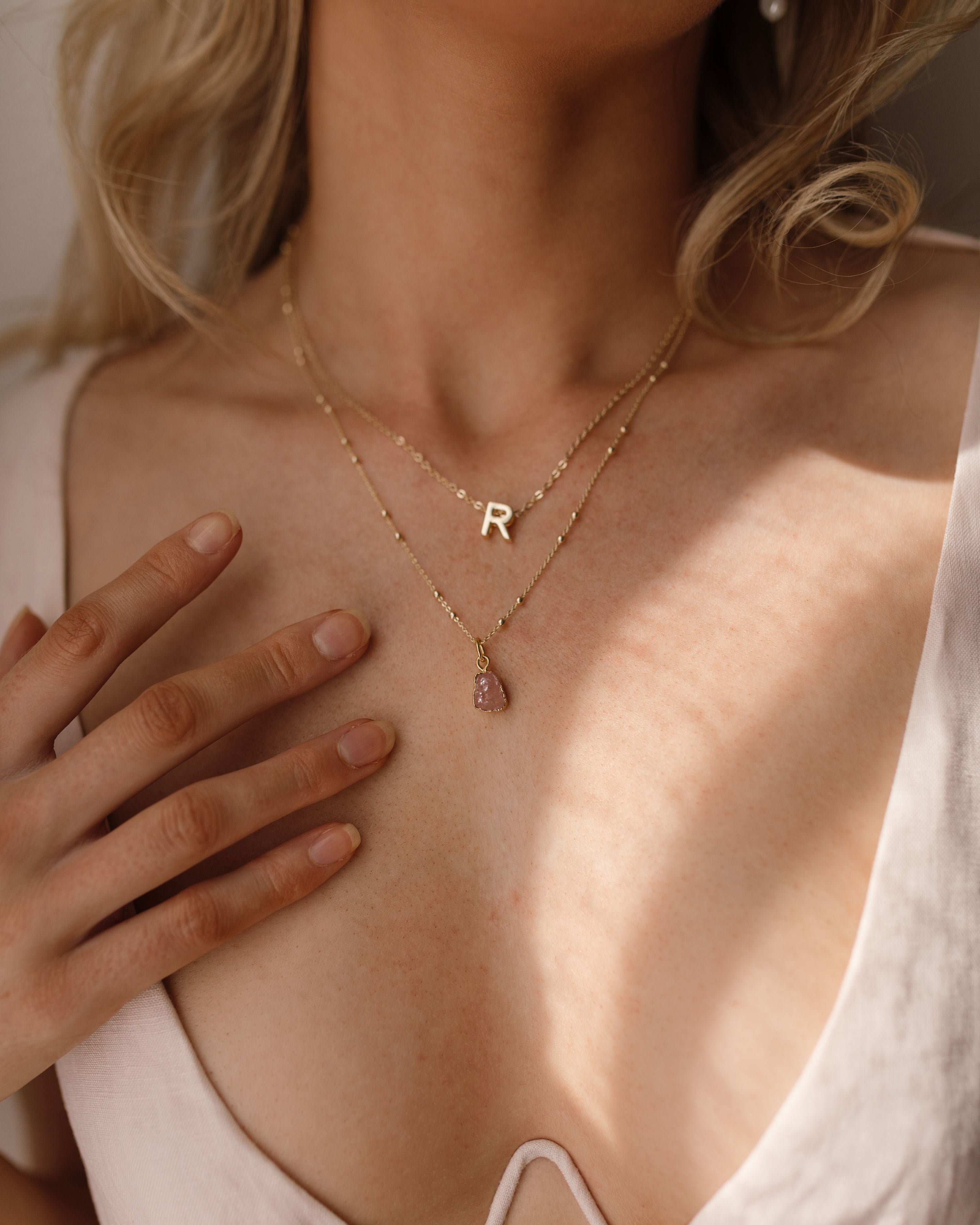 October Birthstone | Rose Quartz Necklace