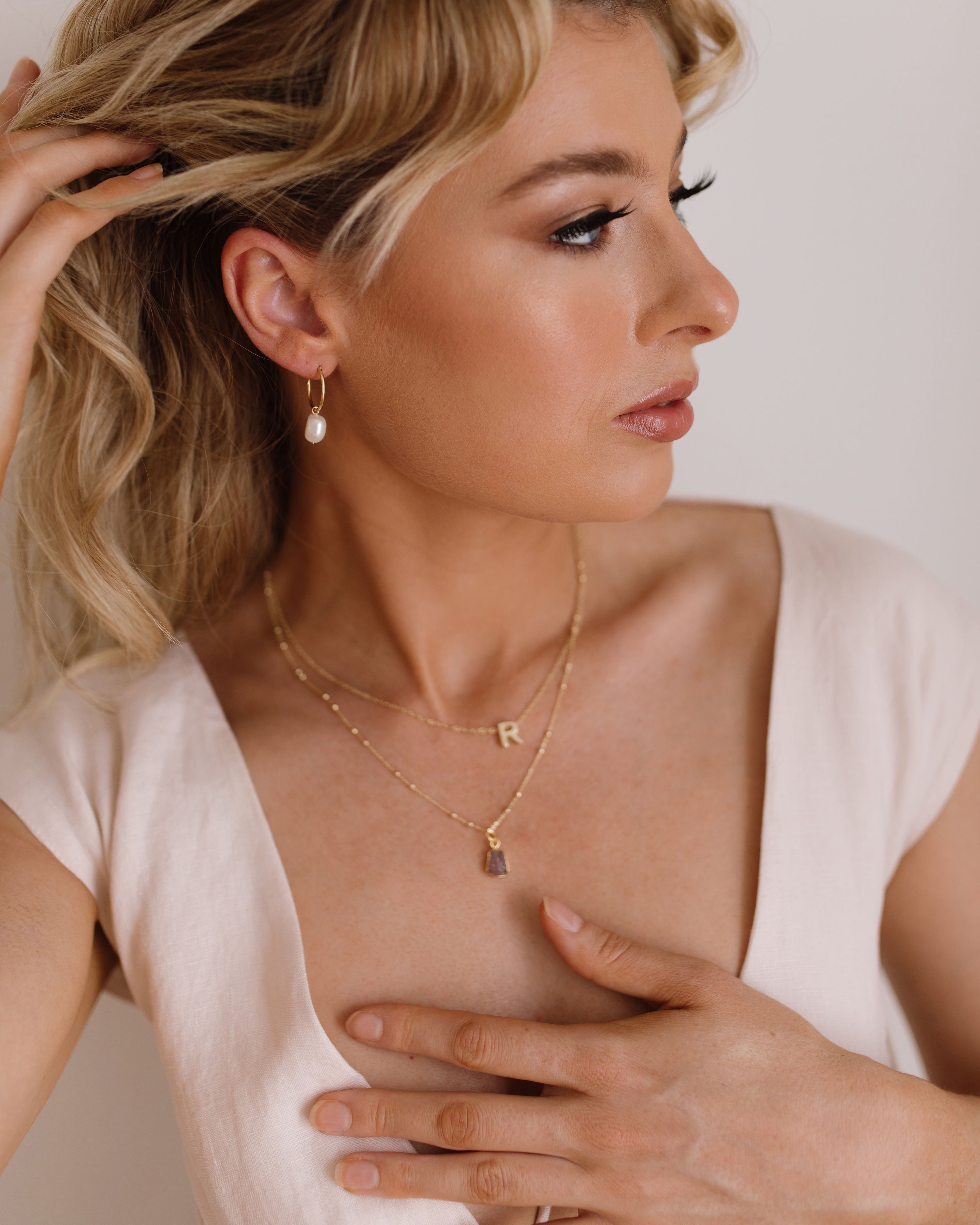 Tiffany Pearl Hoops