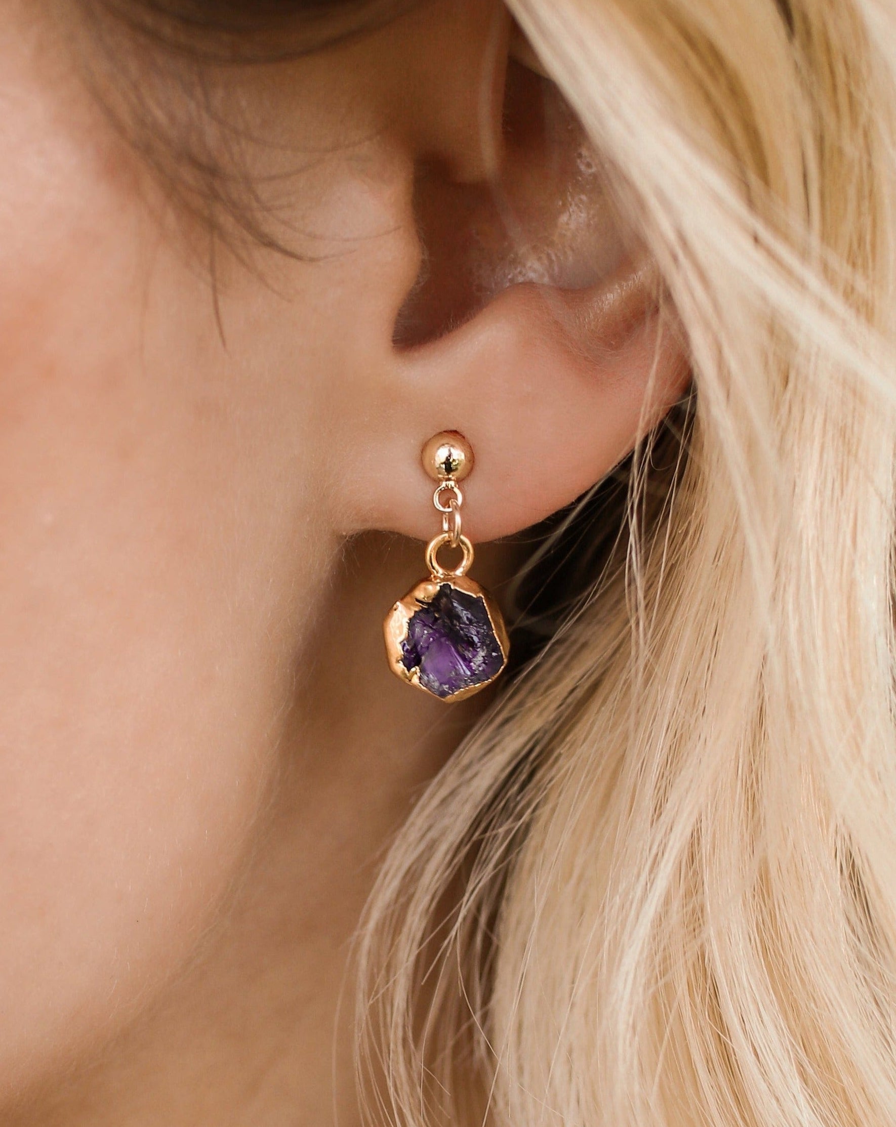 February Birthstone | Amethyst Earrings