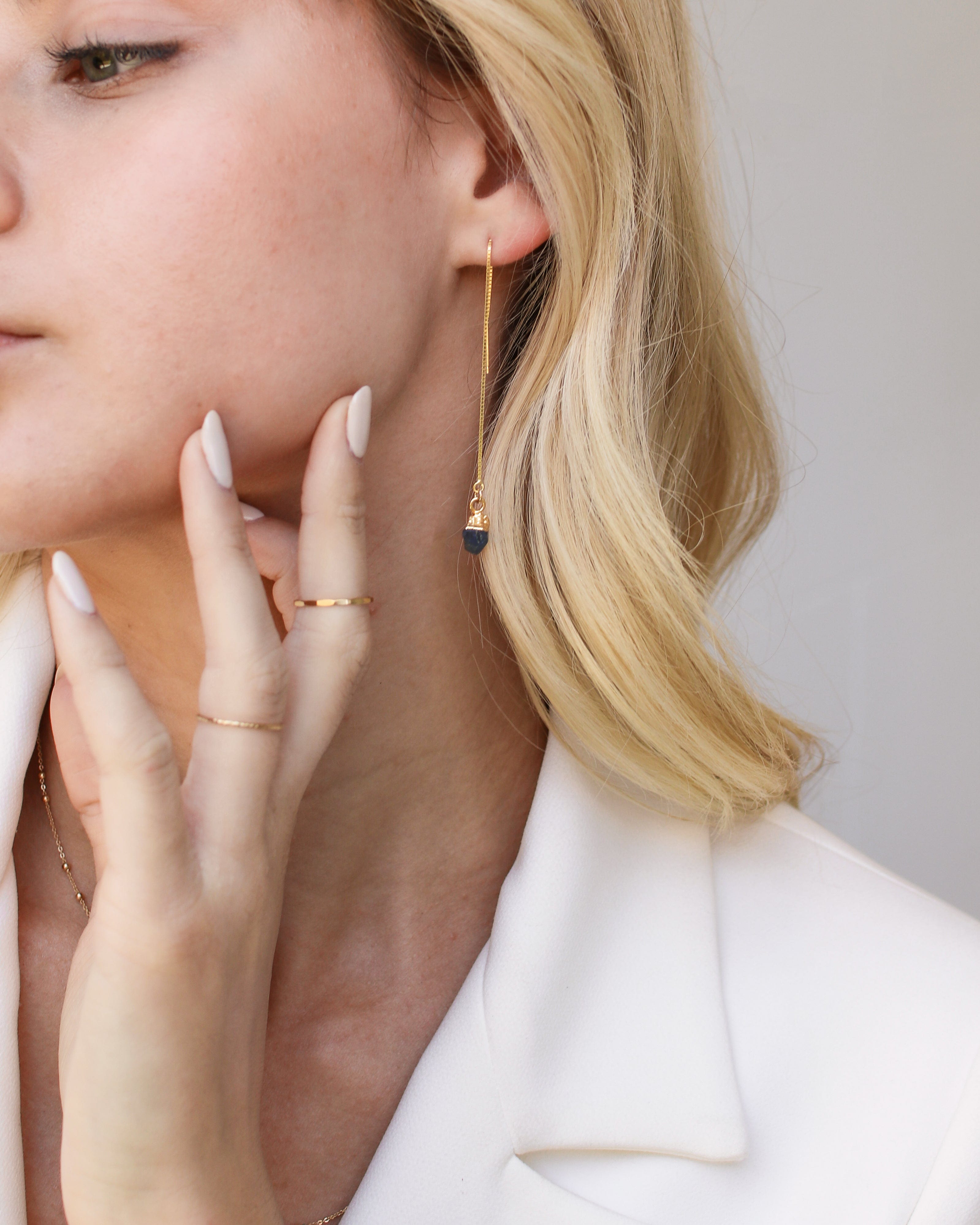 September | Sapphire Birthstone Earrings