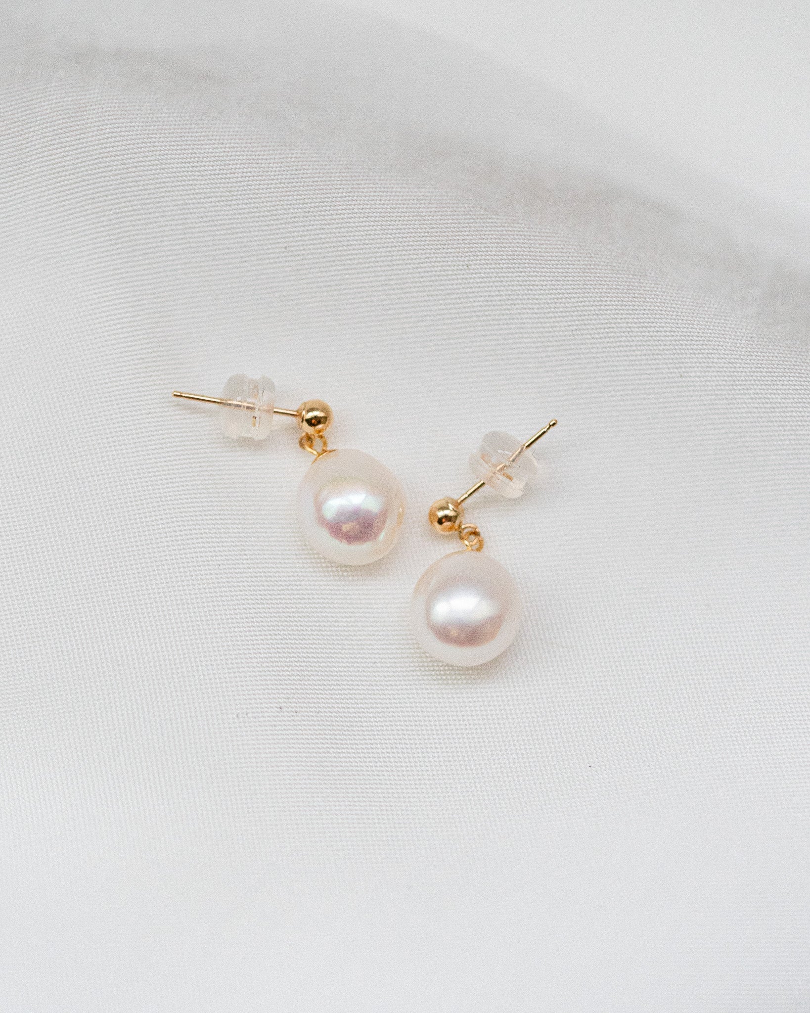 Elisse Single Drop Stud | Solid Gold