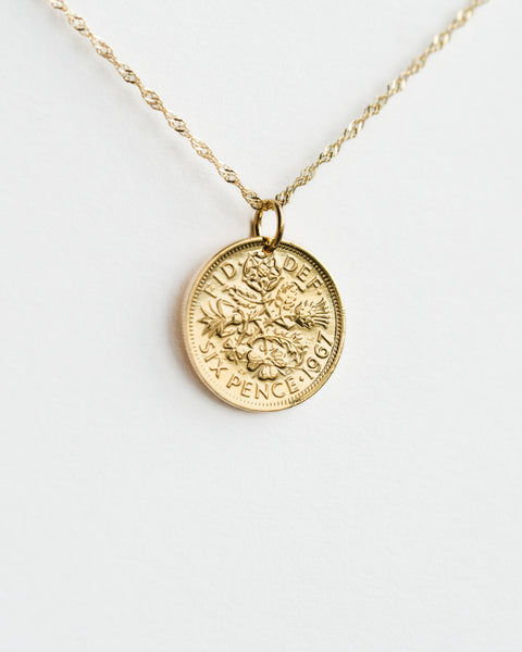 England | Thistle Coin Pendant