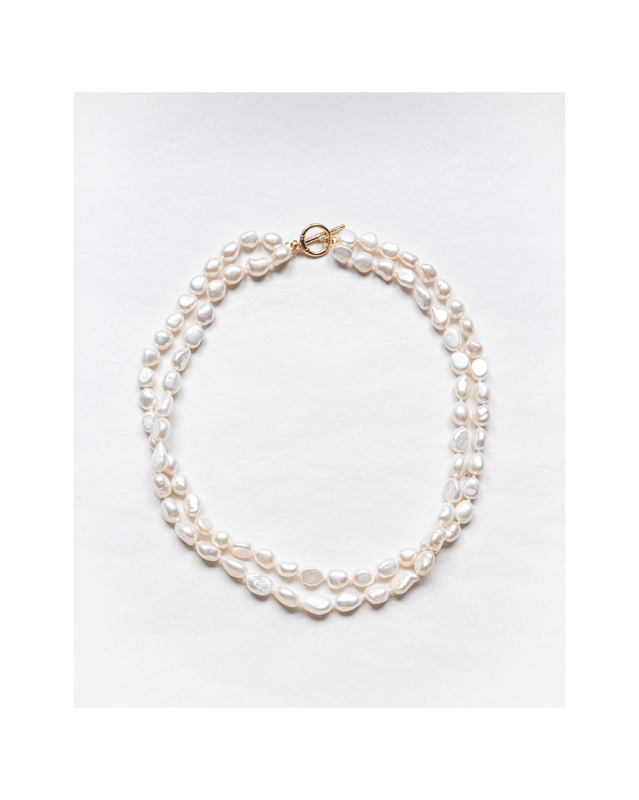 Elisse 2 Row Pearl Necklace