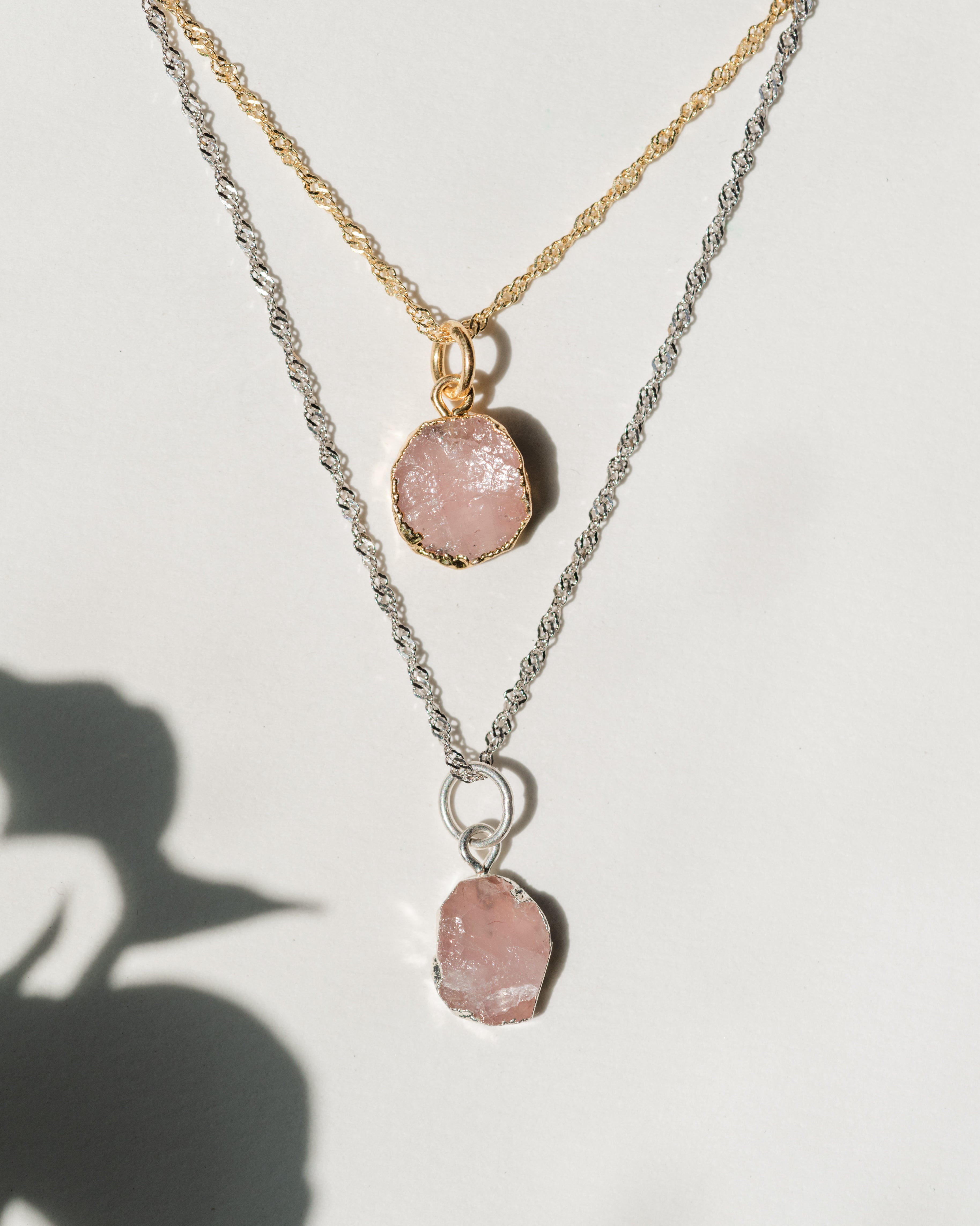 October Birthstone | Rose Quartz Necklace