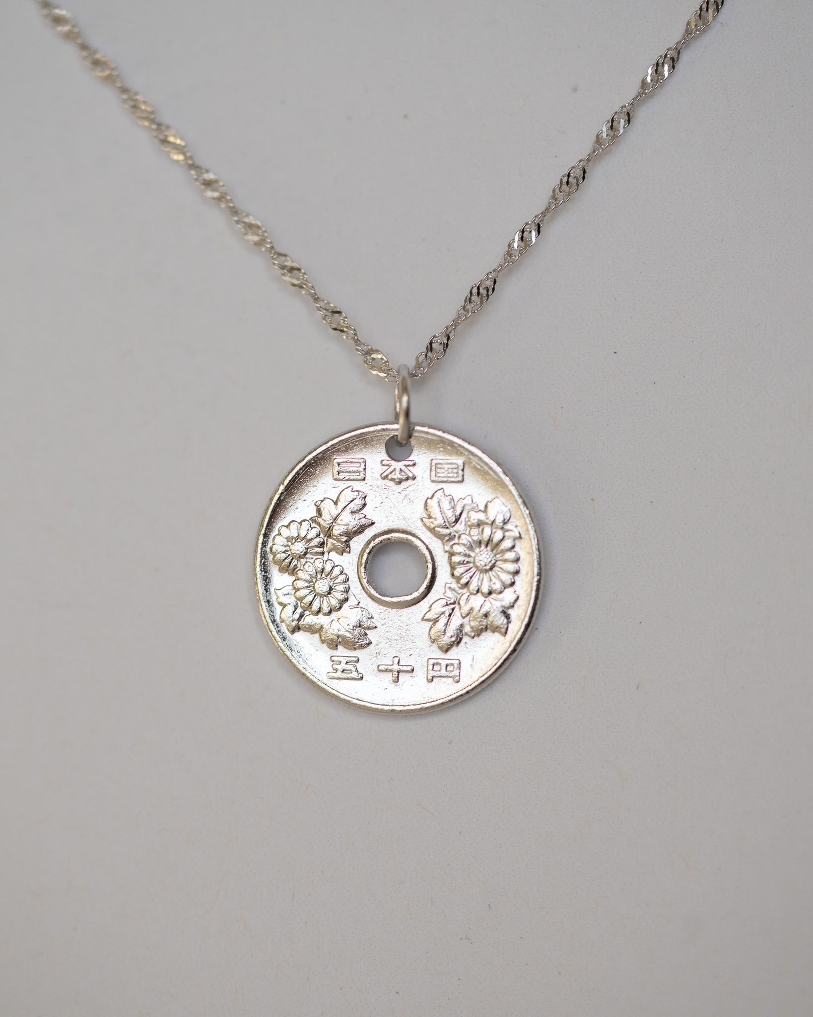Japan | Chrysanthemums Coin Necklace