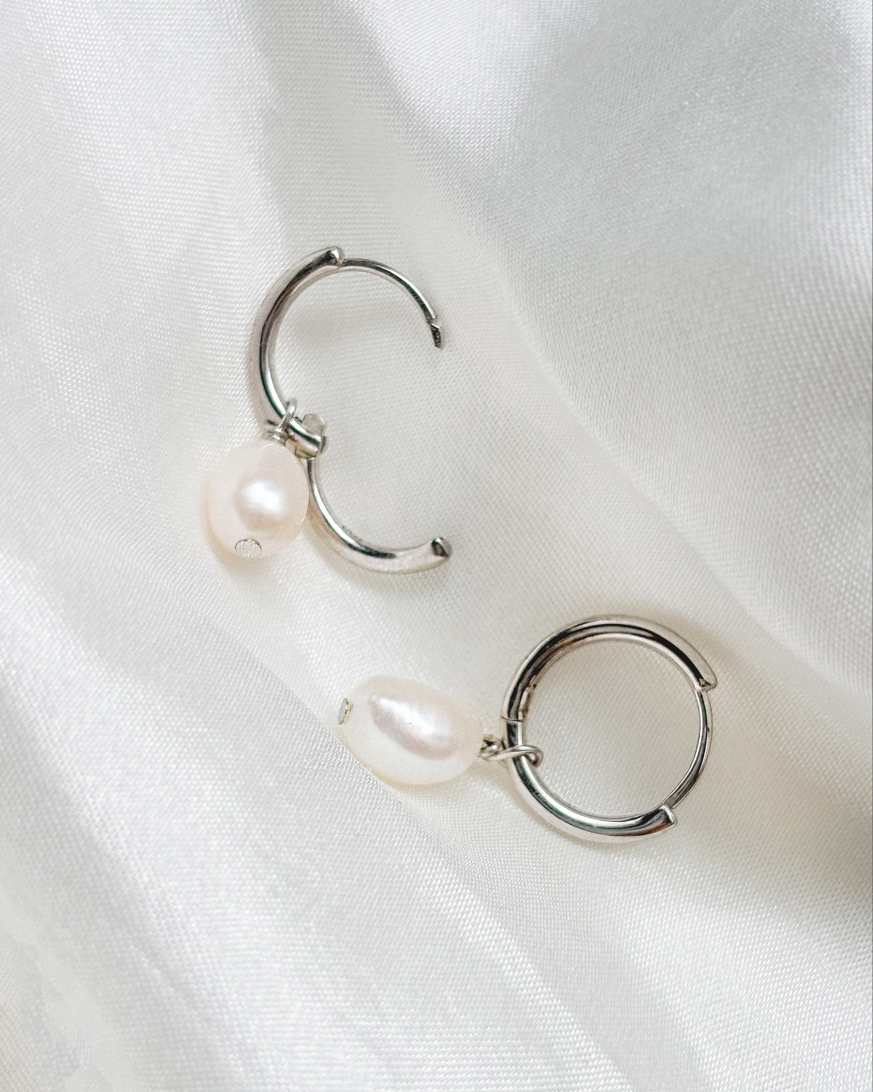 Tiffany Pearl Hoops