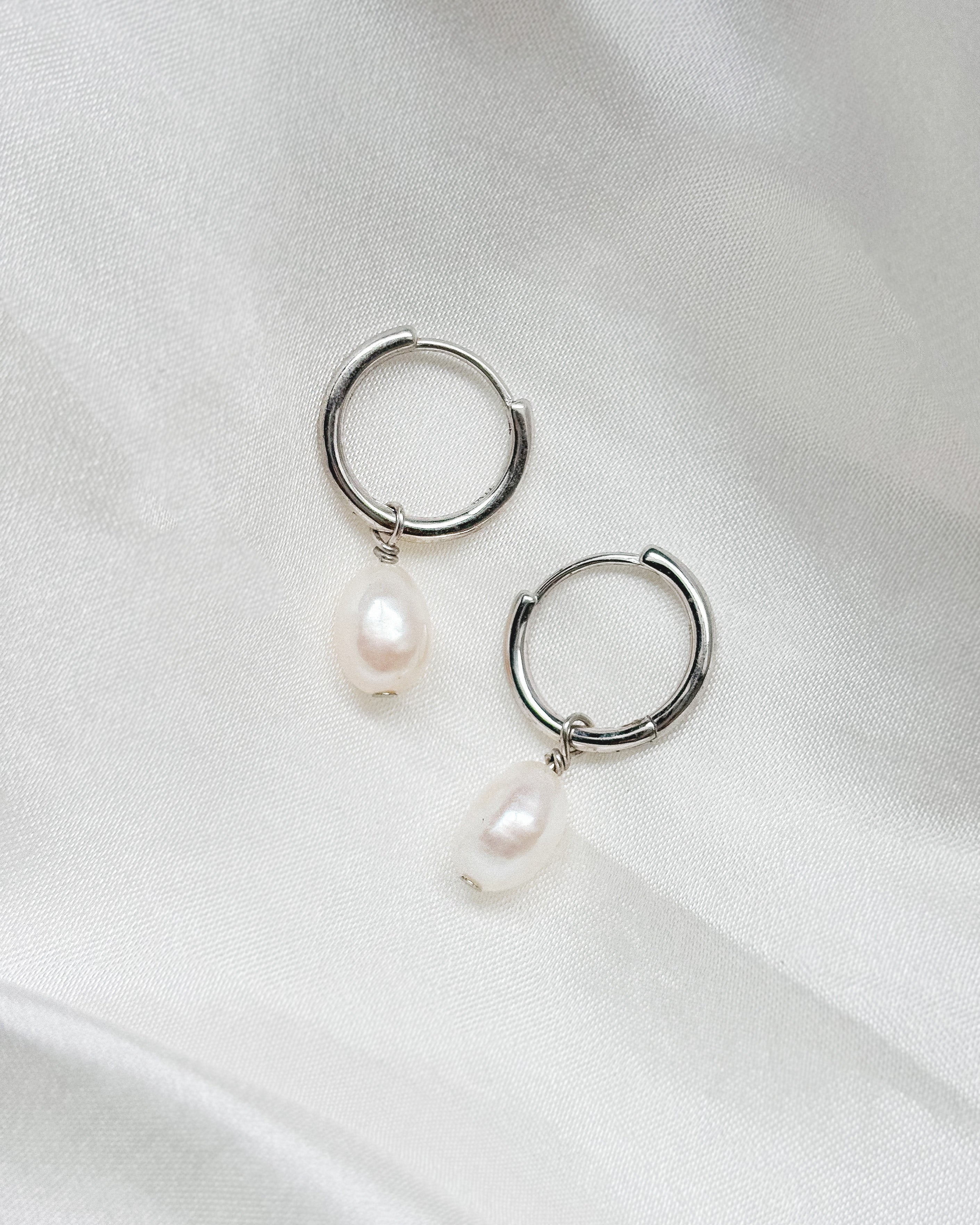 Tiffany Pearl Hoops