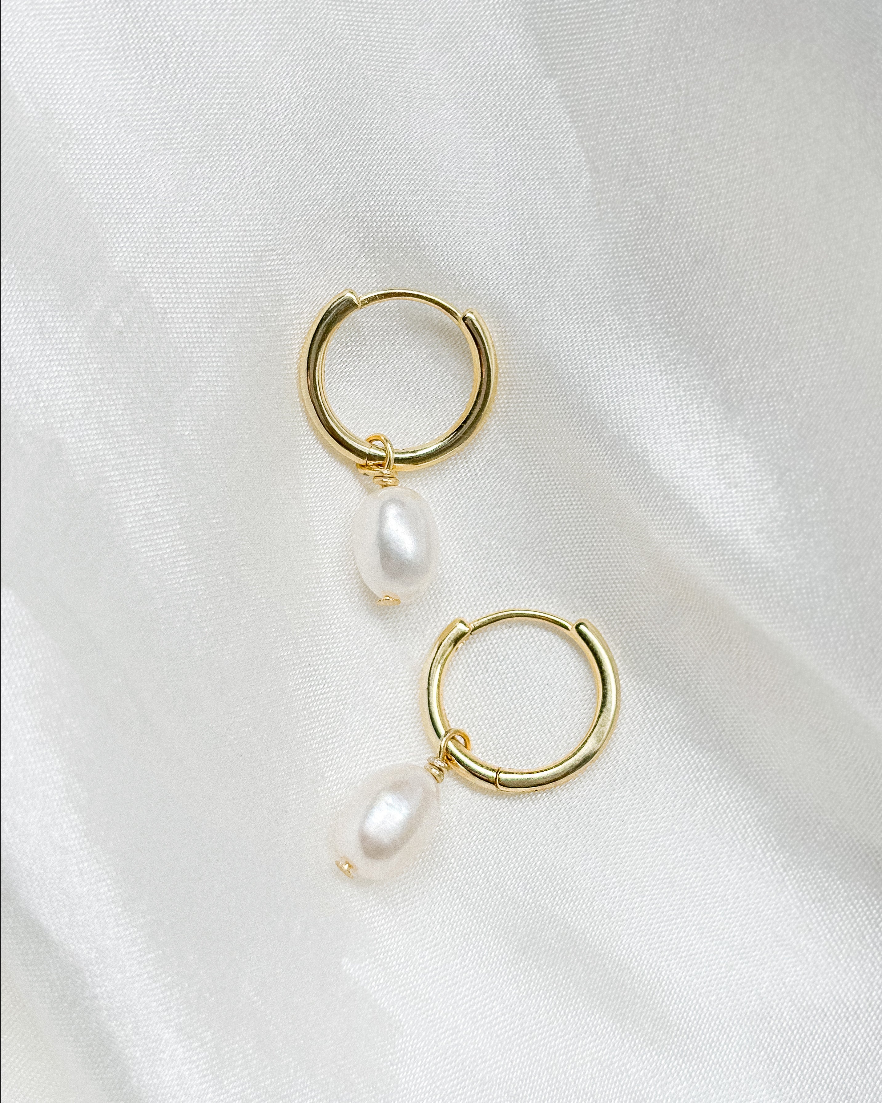 Tiffany Pearl Hoops