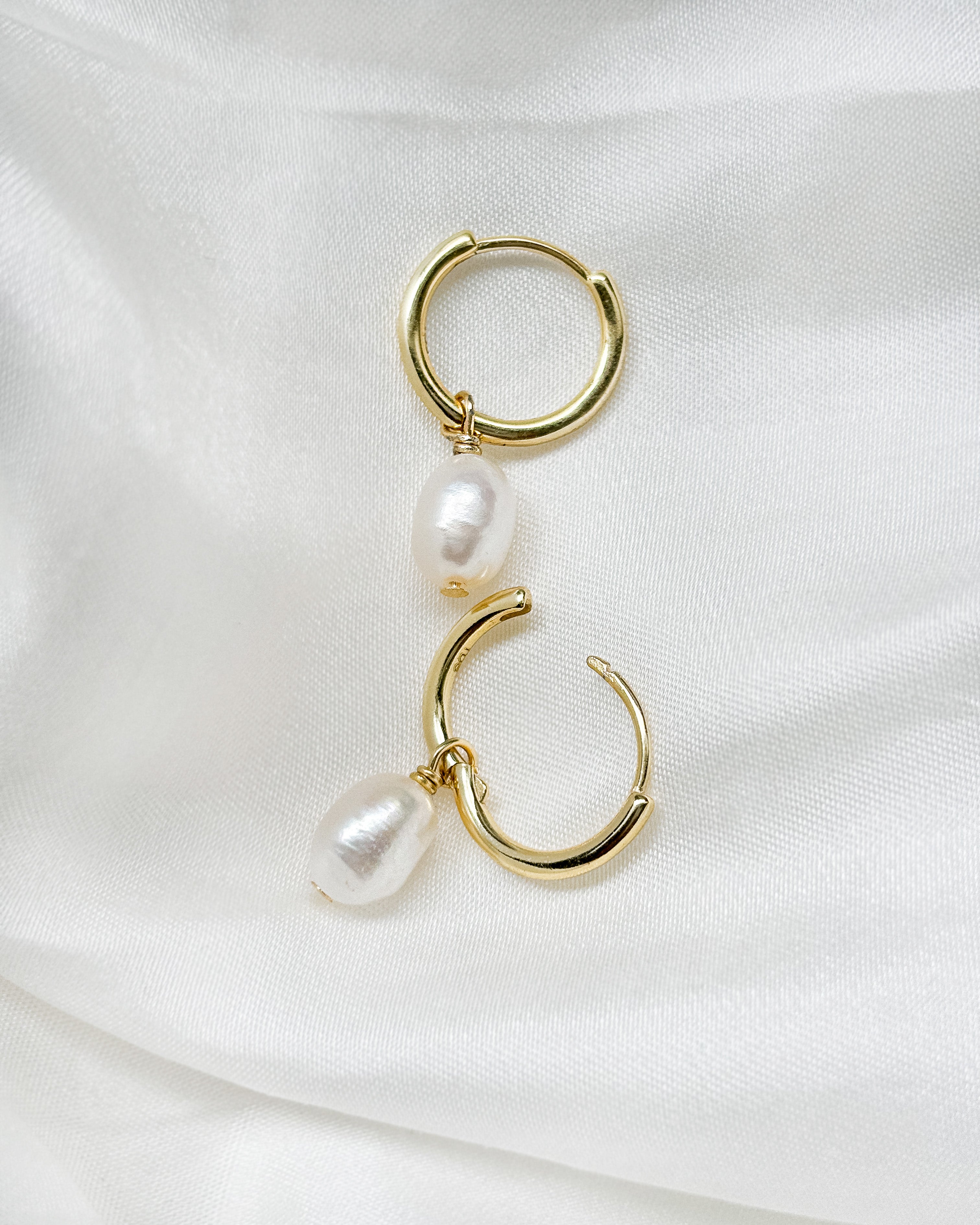 Tiffany Pearl Hoops