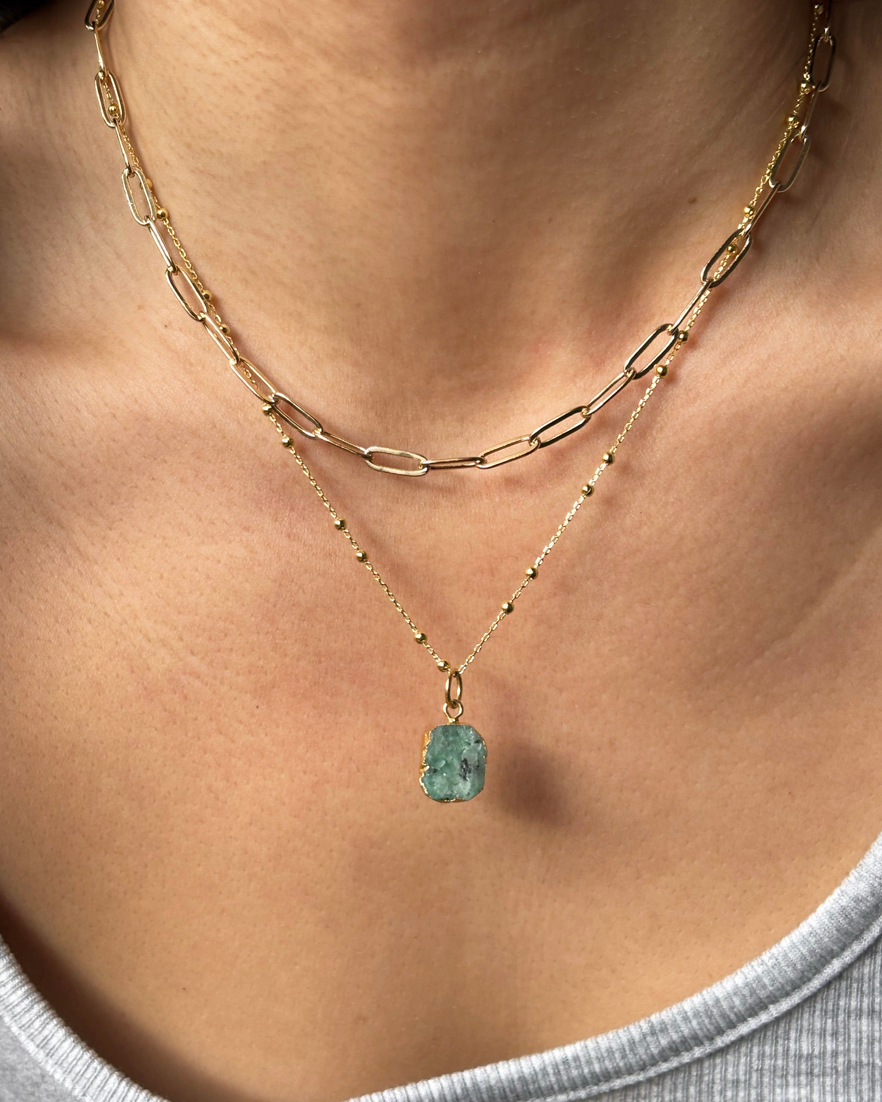 May Birthstone | Emerald Necklace