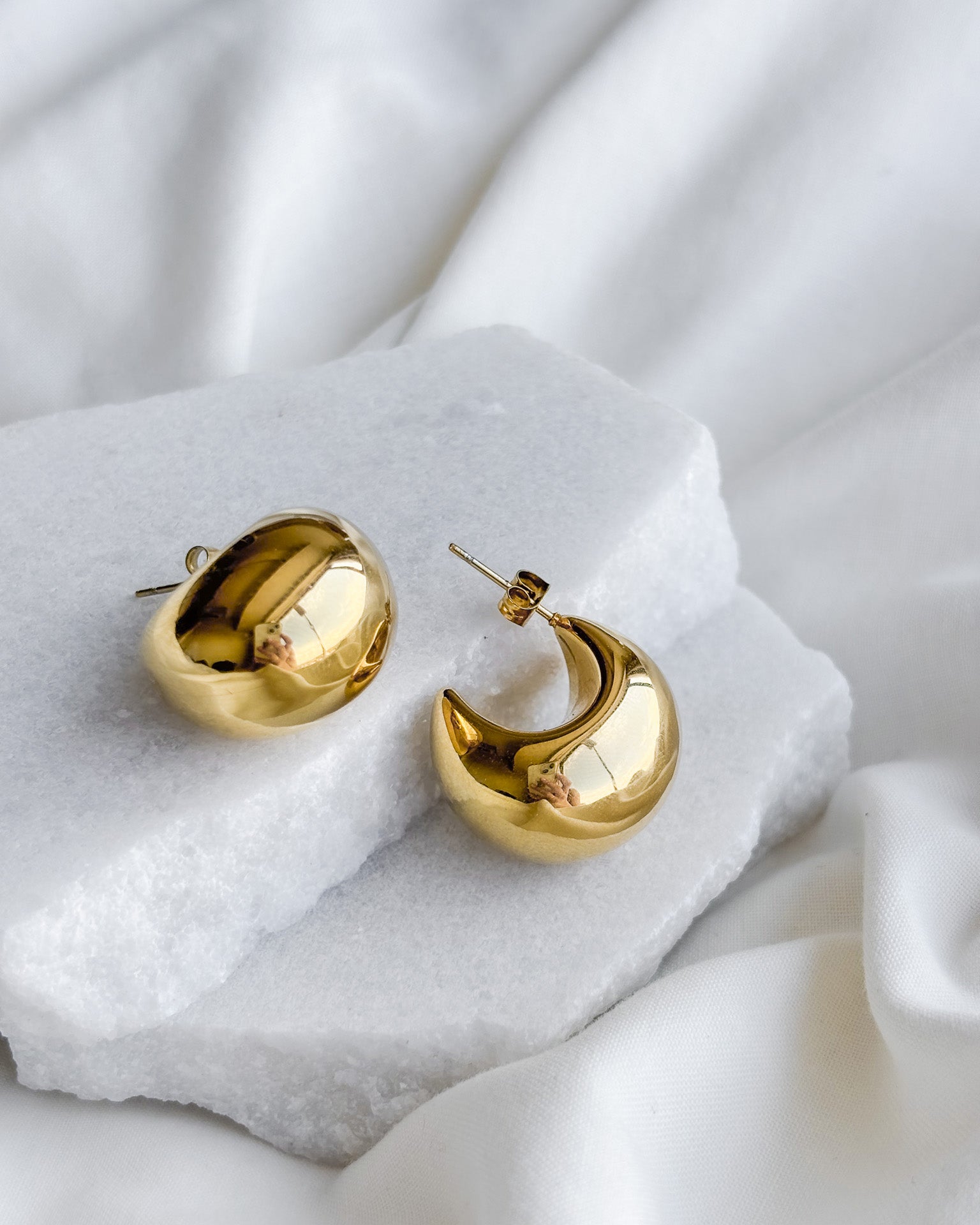 Large Dome Earrings