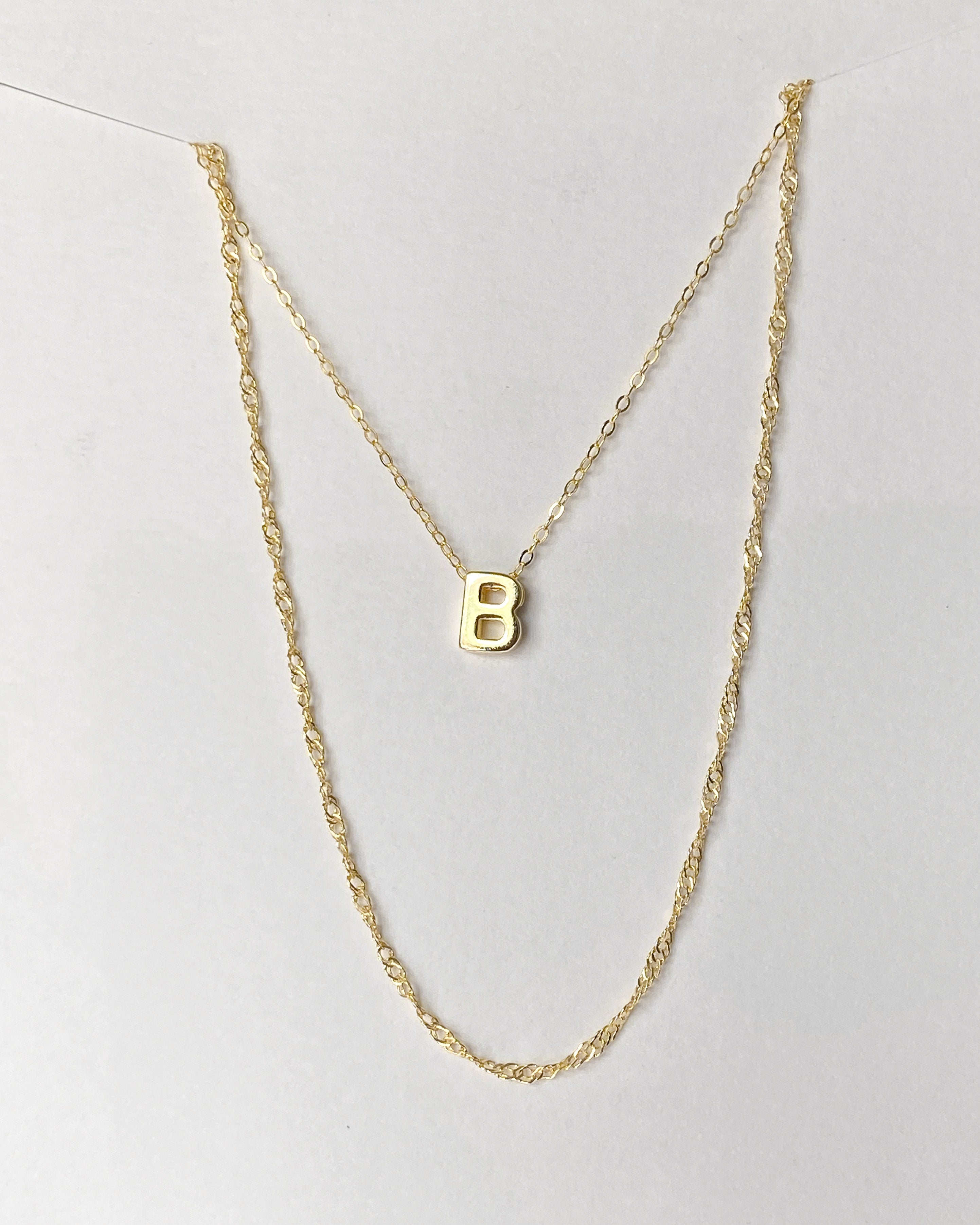 Alphabet + Long Anne Necklace Set