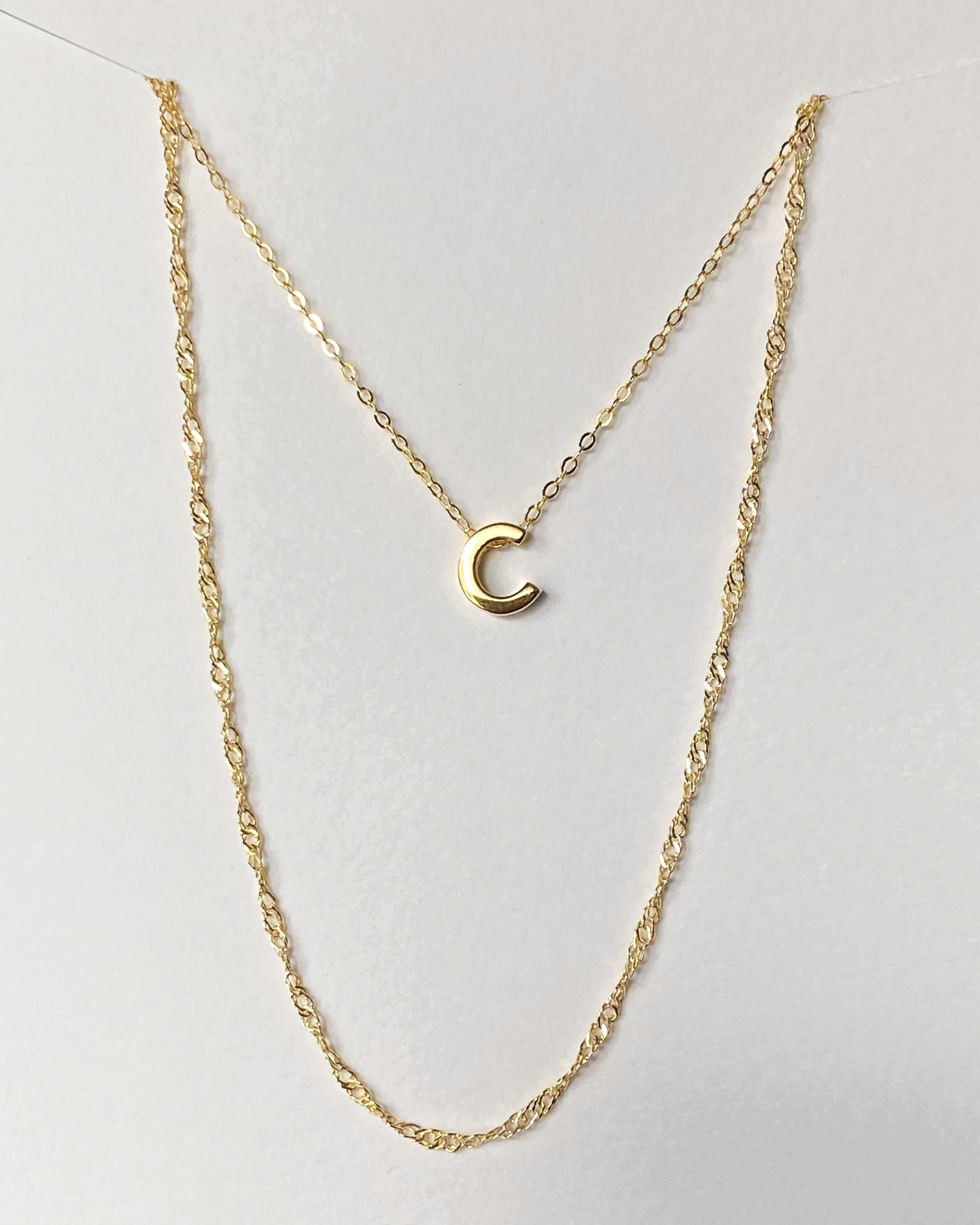 Alphabet + Long Anne Necklace Set