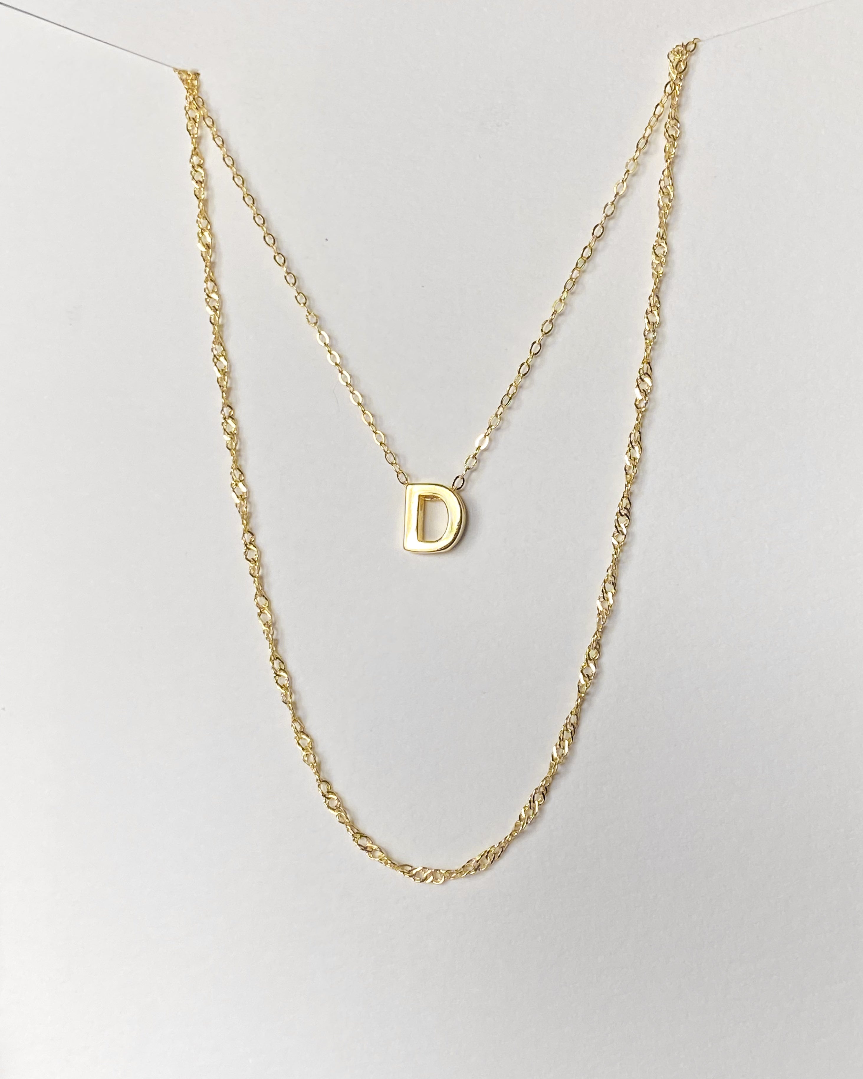 Alphabet + Long Anne Necklace Set