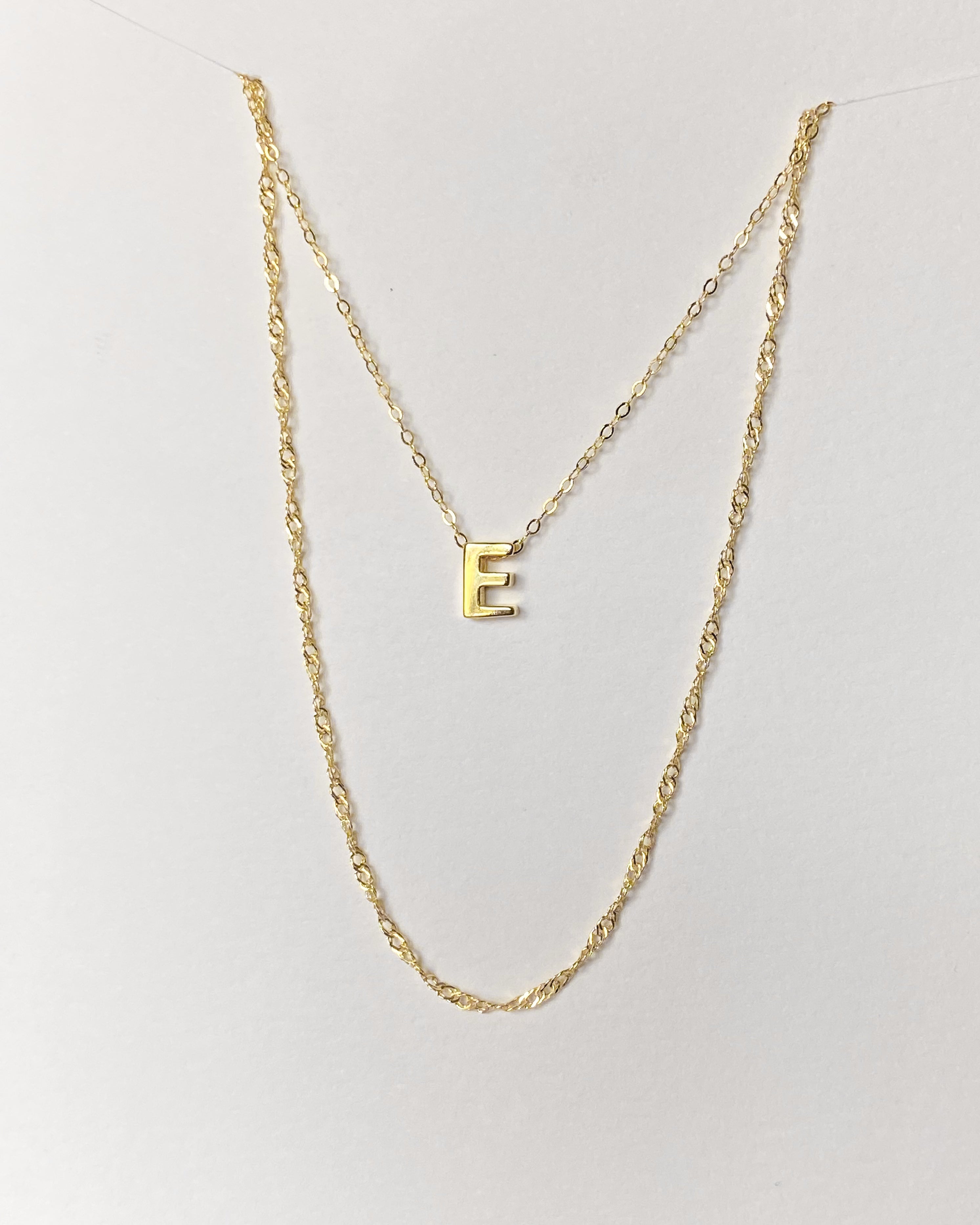 Alphabet + Long Anne Necklace Set