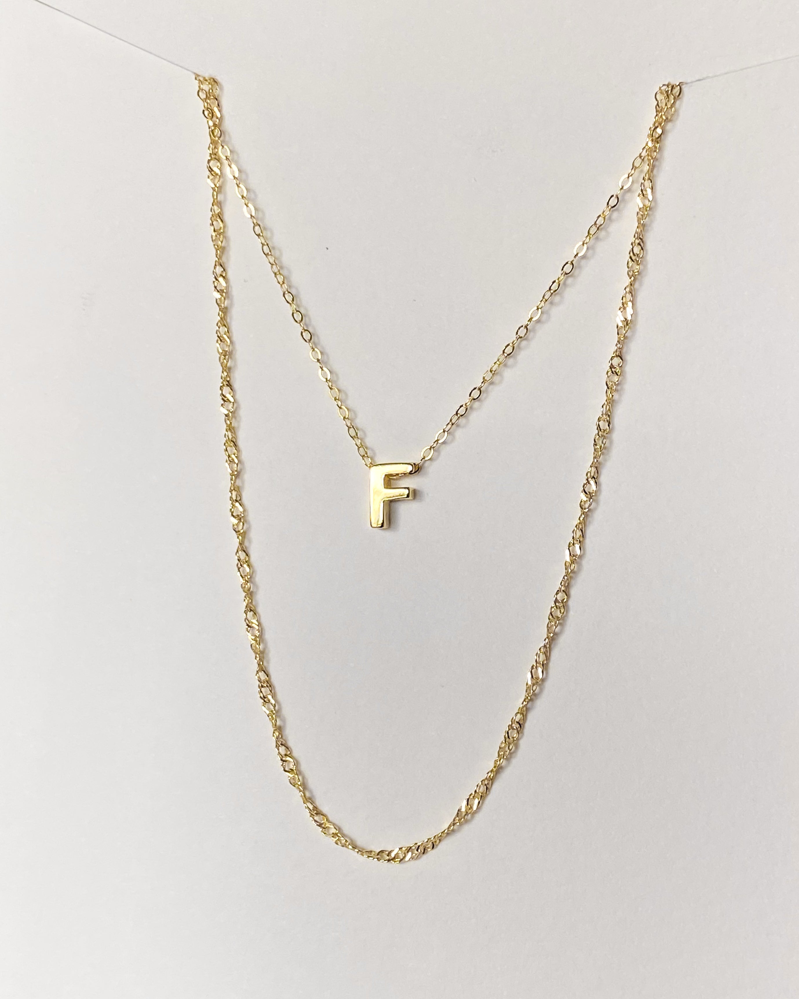Alphabet + Long Anne Necklace Set