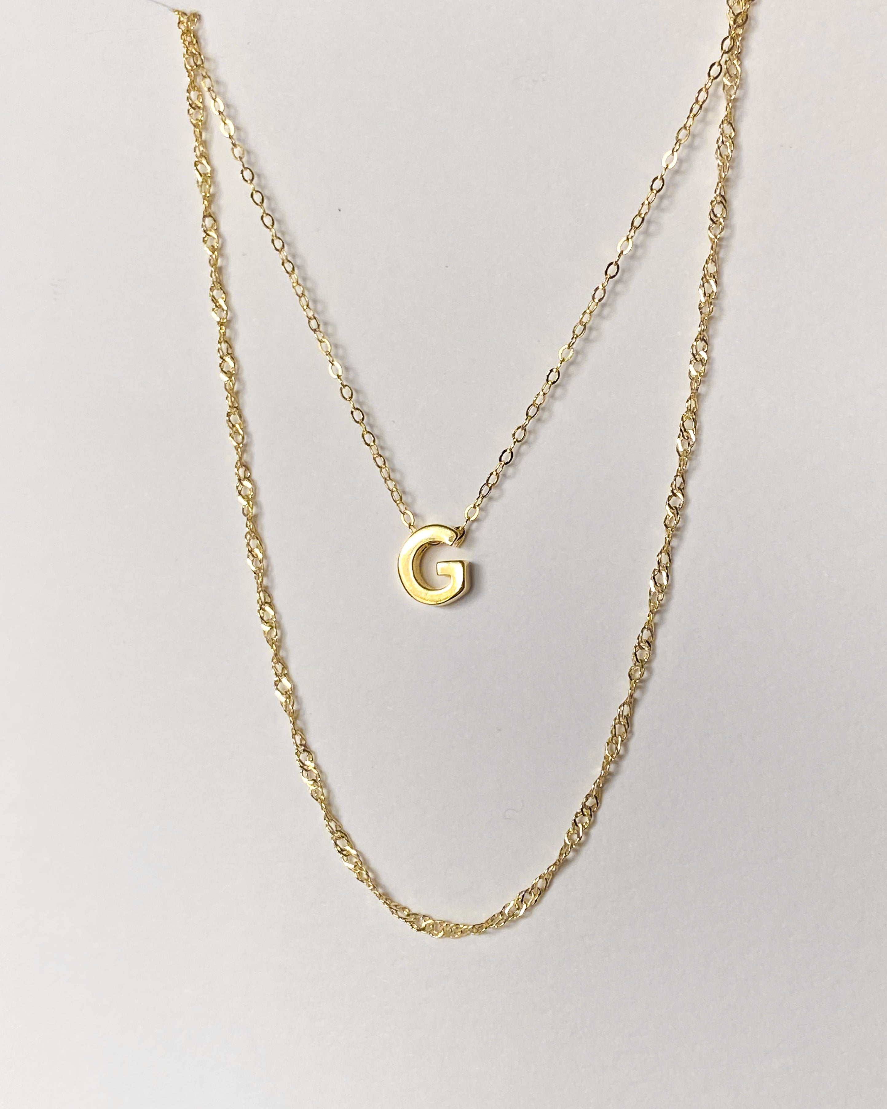 Alphabet + Long Anne Necklace Set