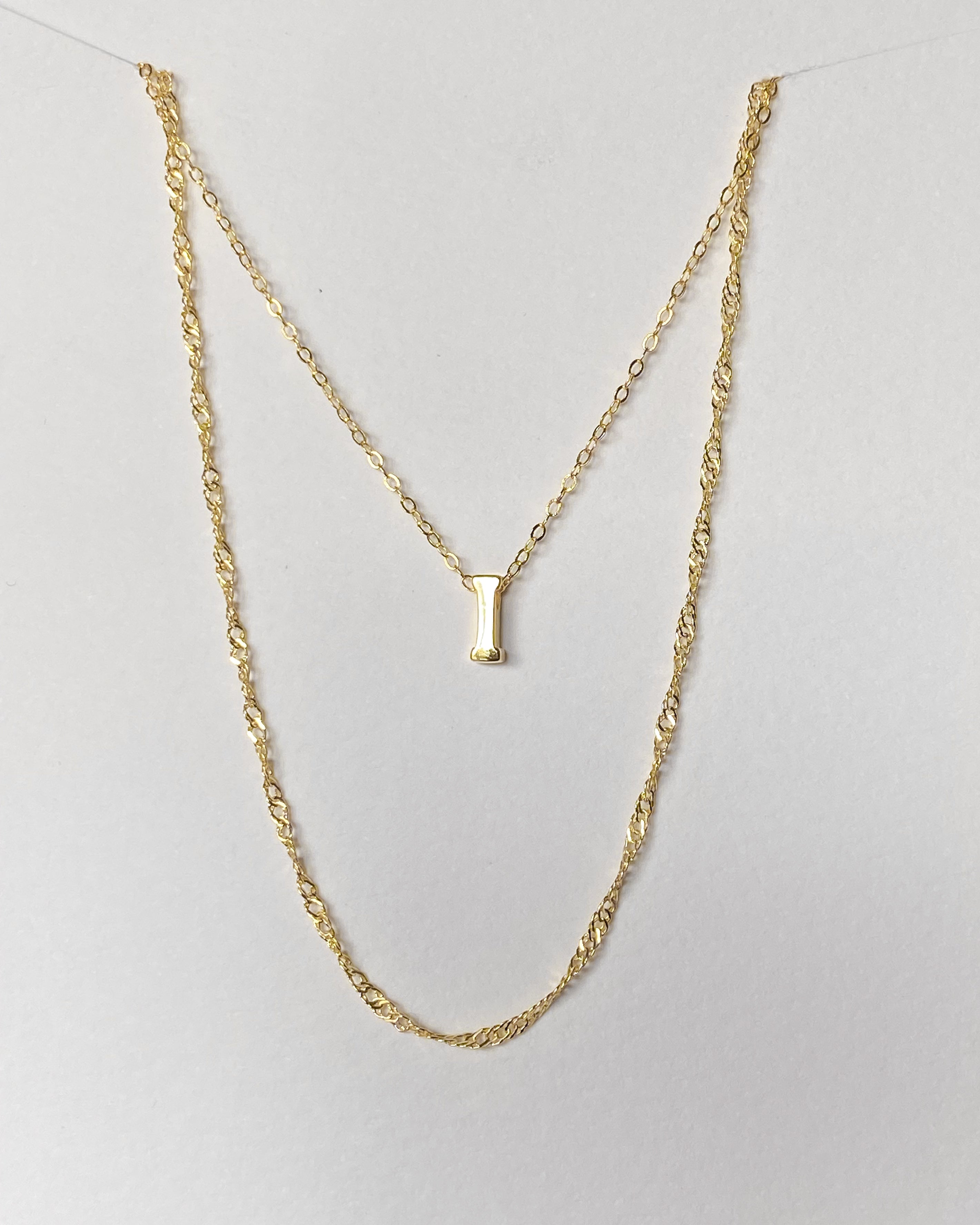 Alphabet + Long Anne Necklace Set