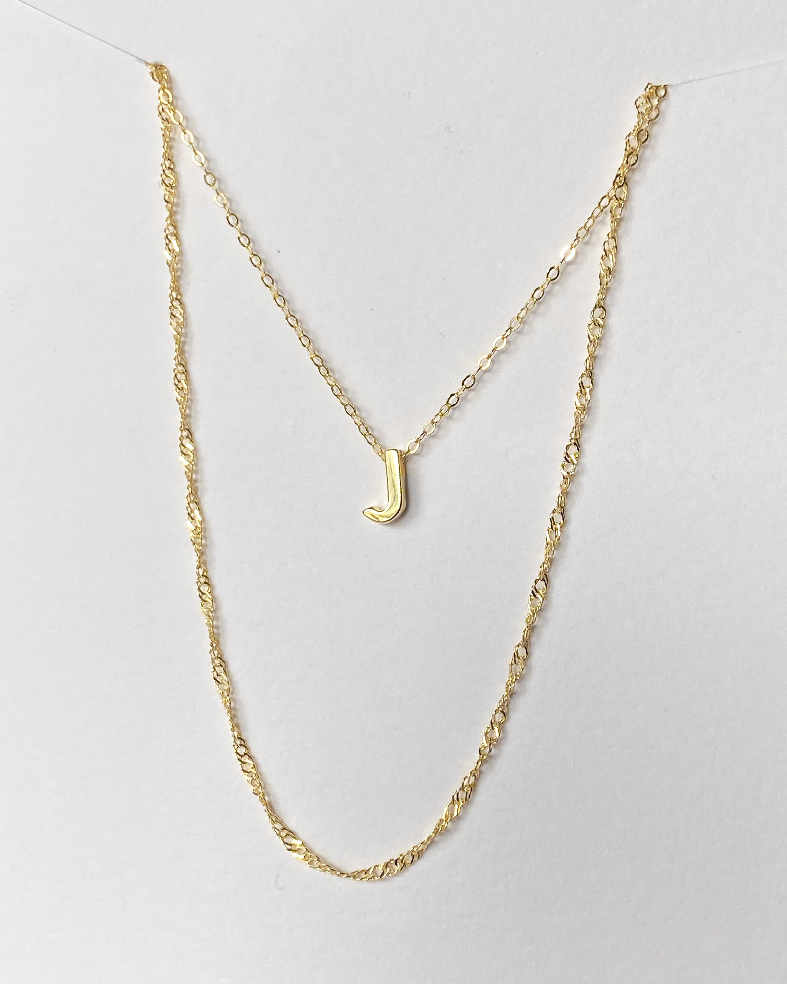 Alphabet + Long Anne Necklace Set