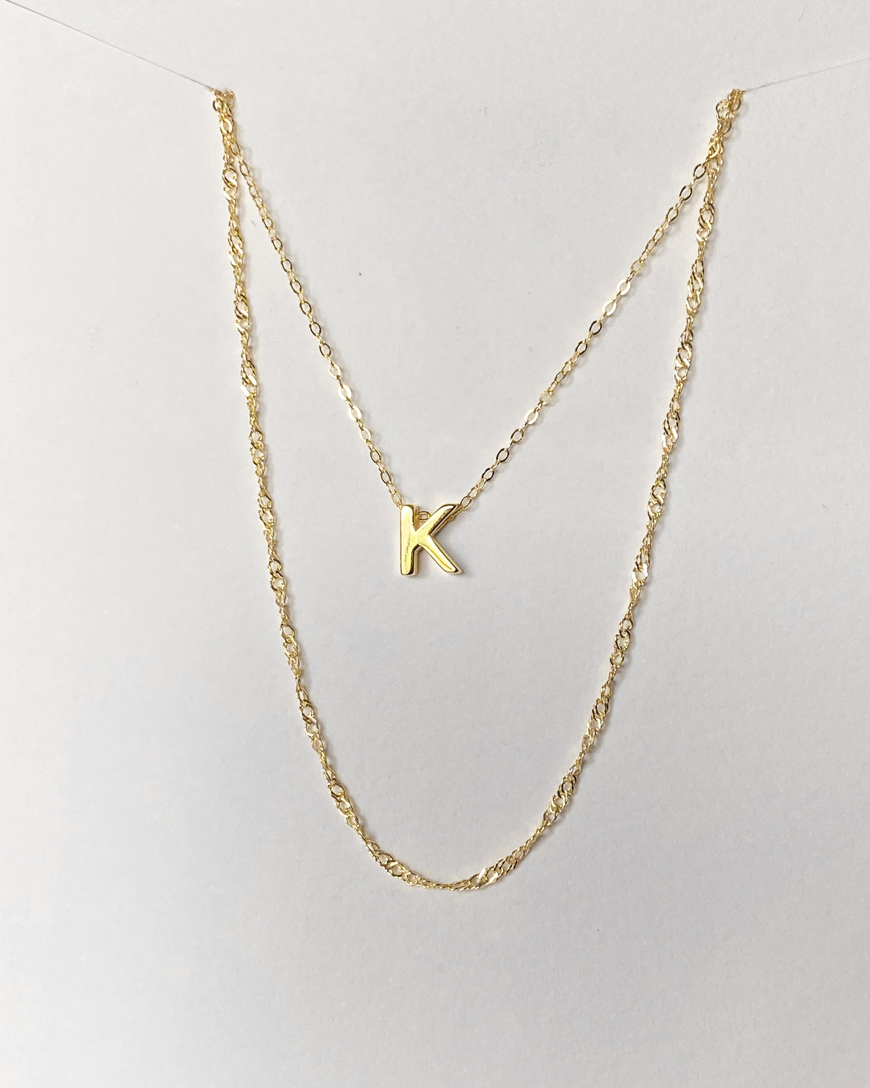 Alphabet + Long Anne Necklace Set