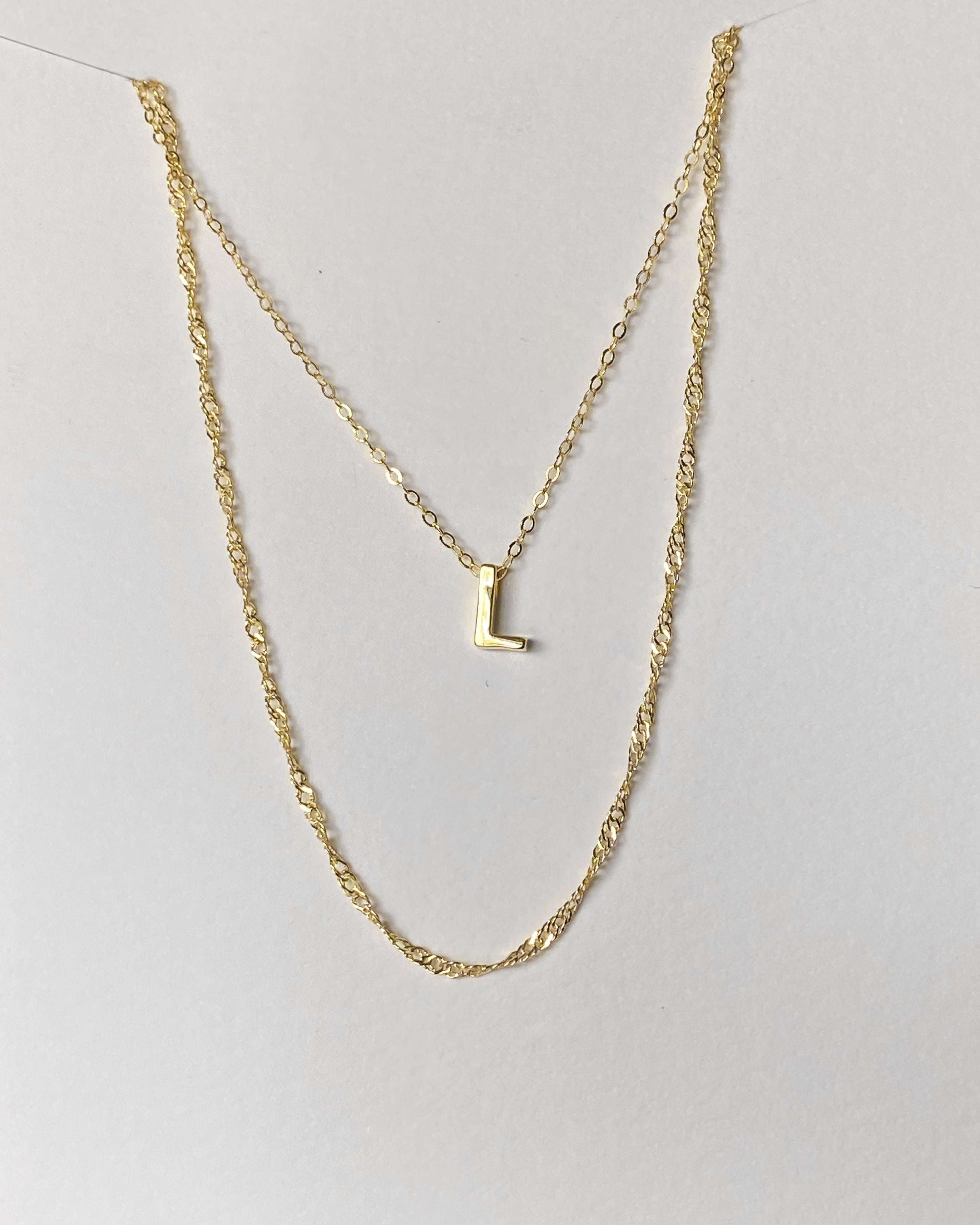 Alphabet + Long Anne Necklace Set