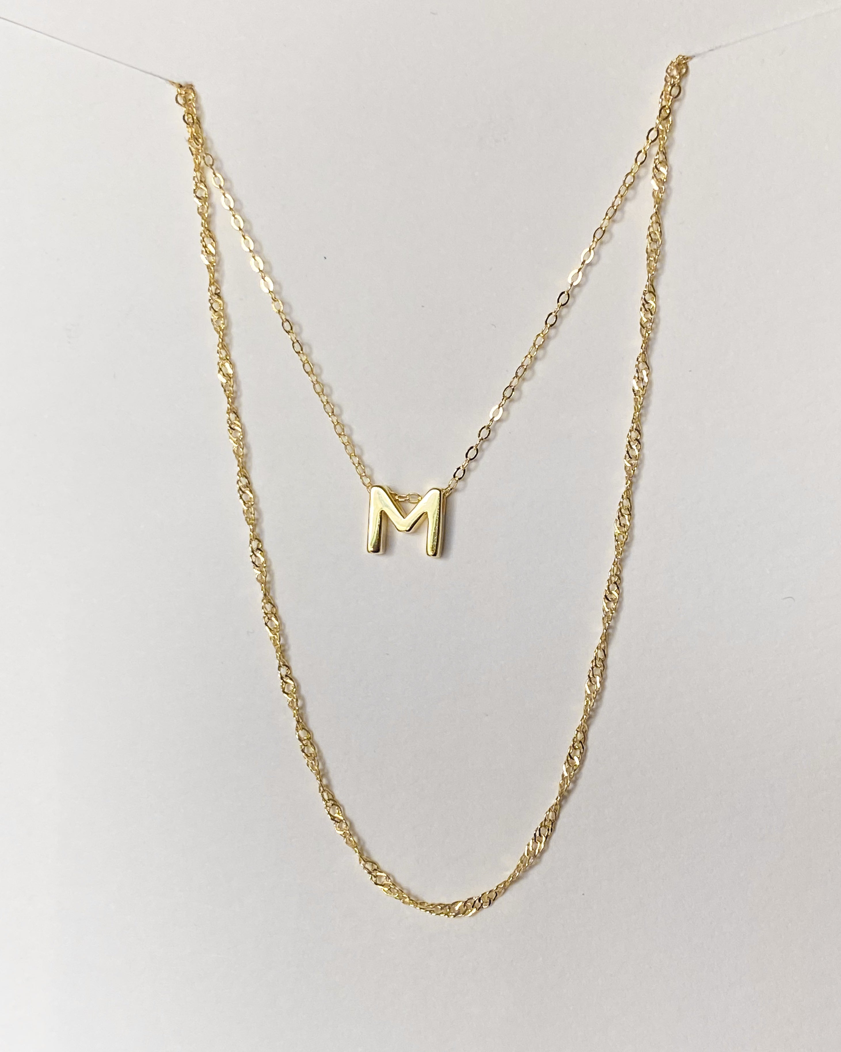 Alphabet + Long Anne Necklace Set