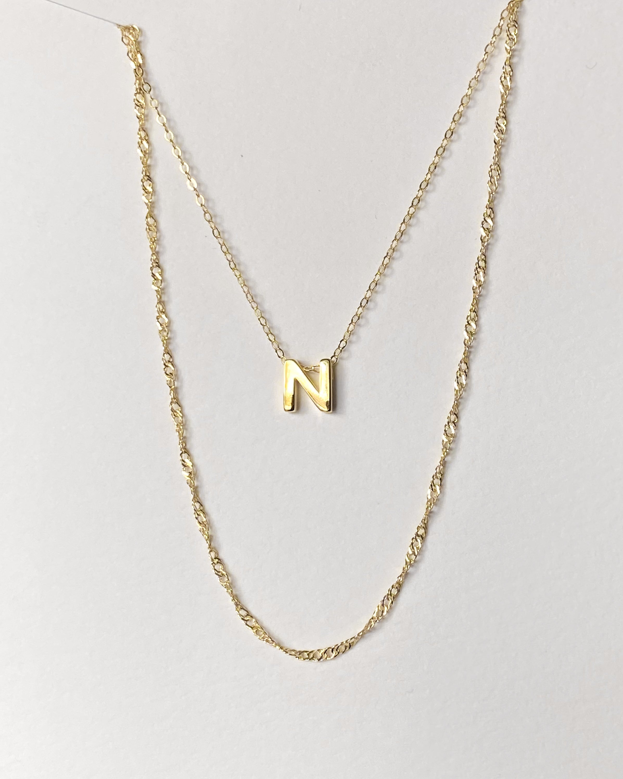 Alphabet + Long Anne Necklace Set