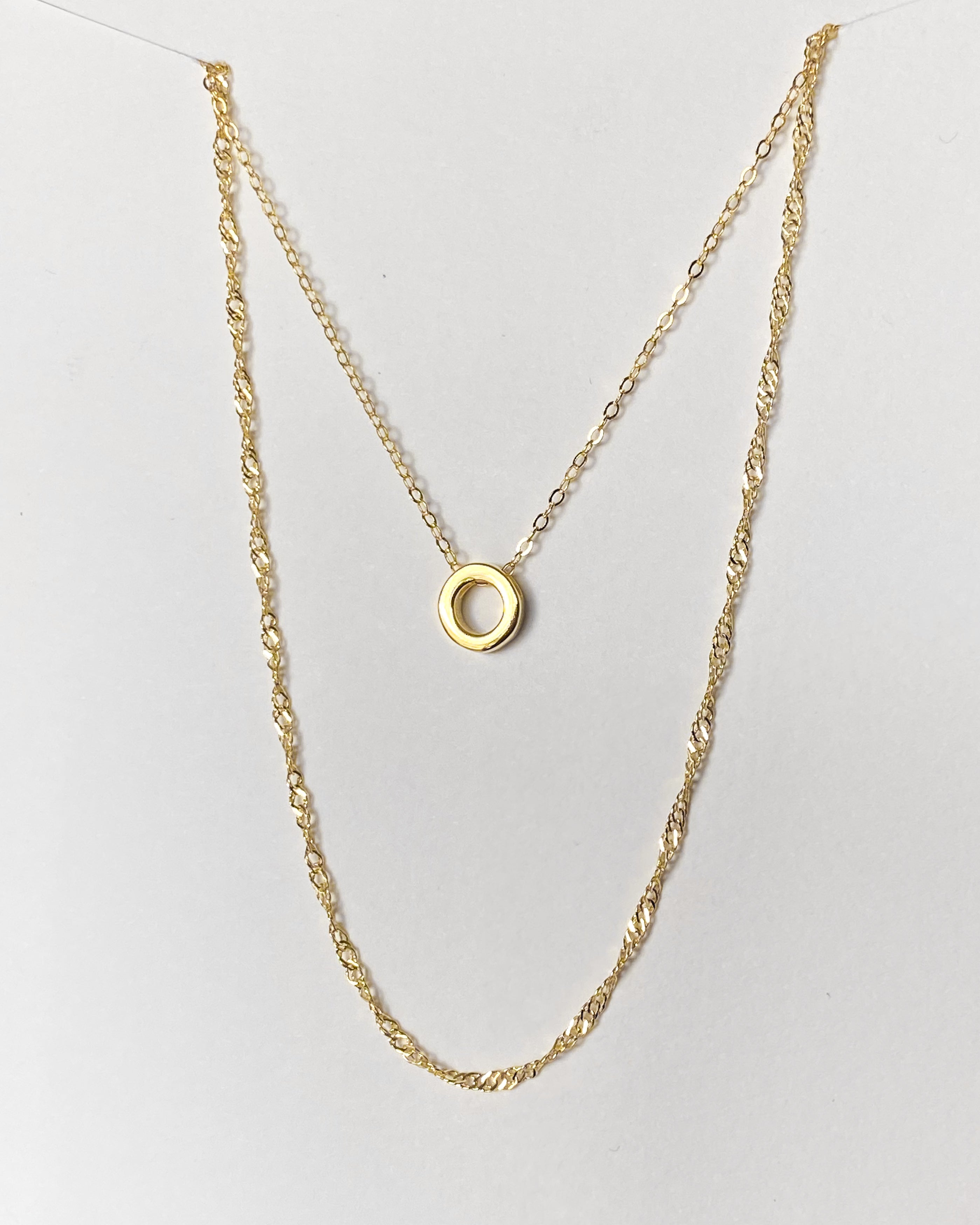 Alphabet + Long Anne Necklace Set