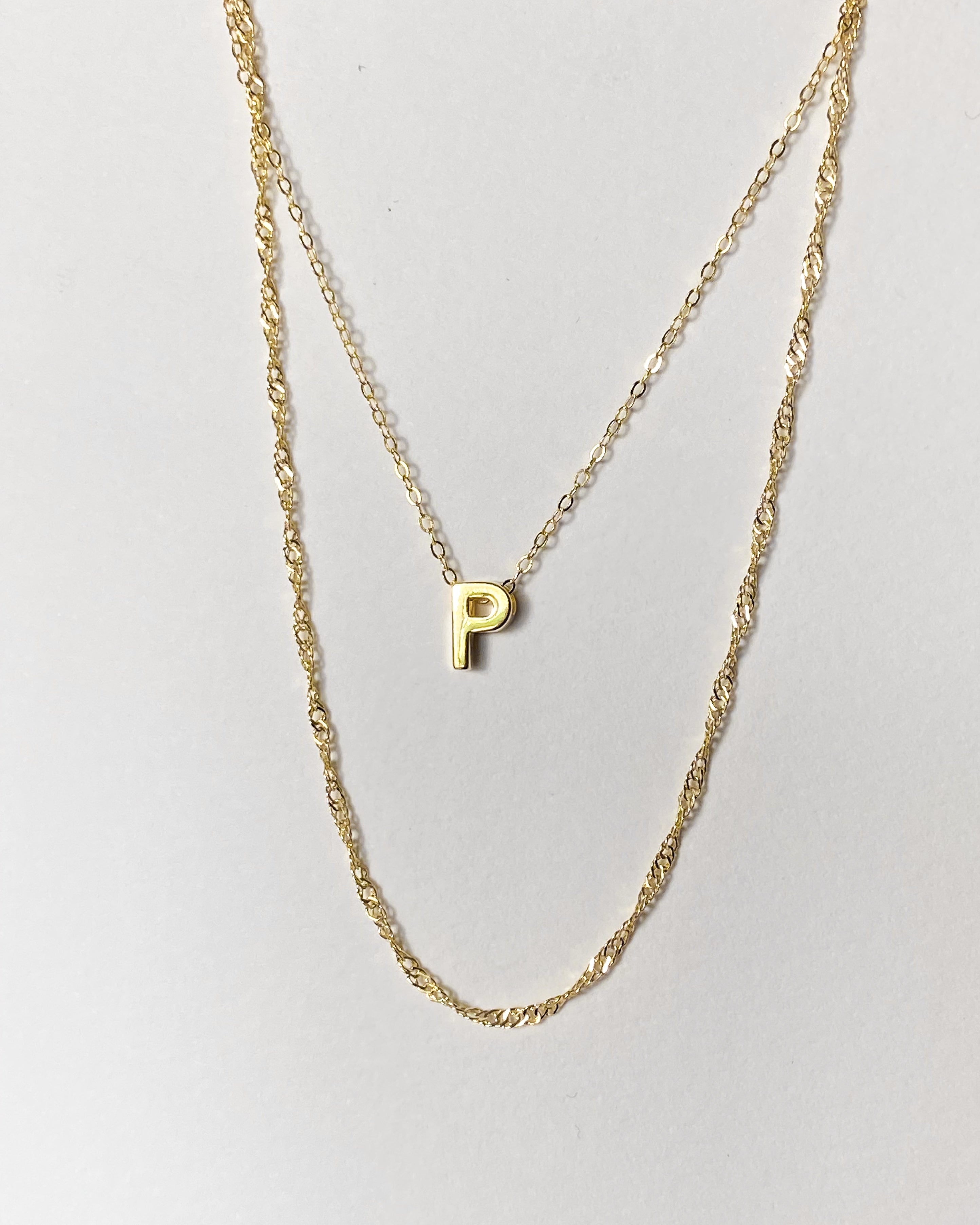Alphabet + Long Anne Necklace Set