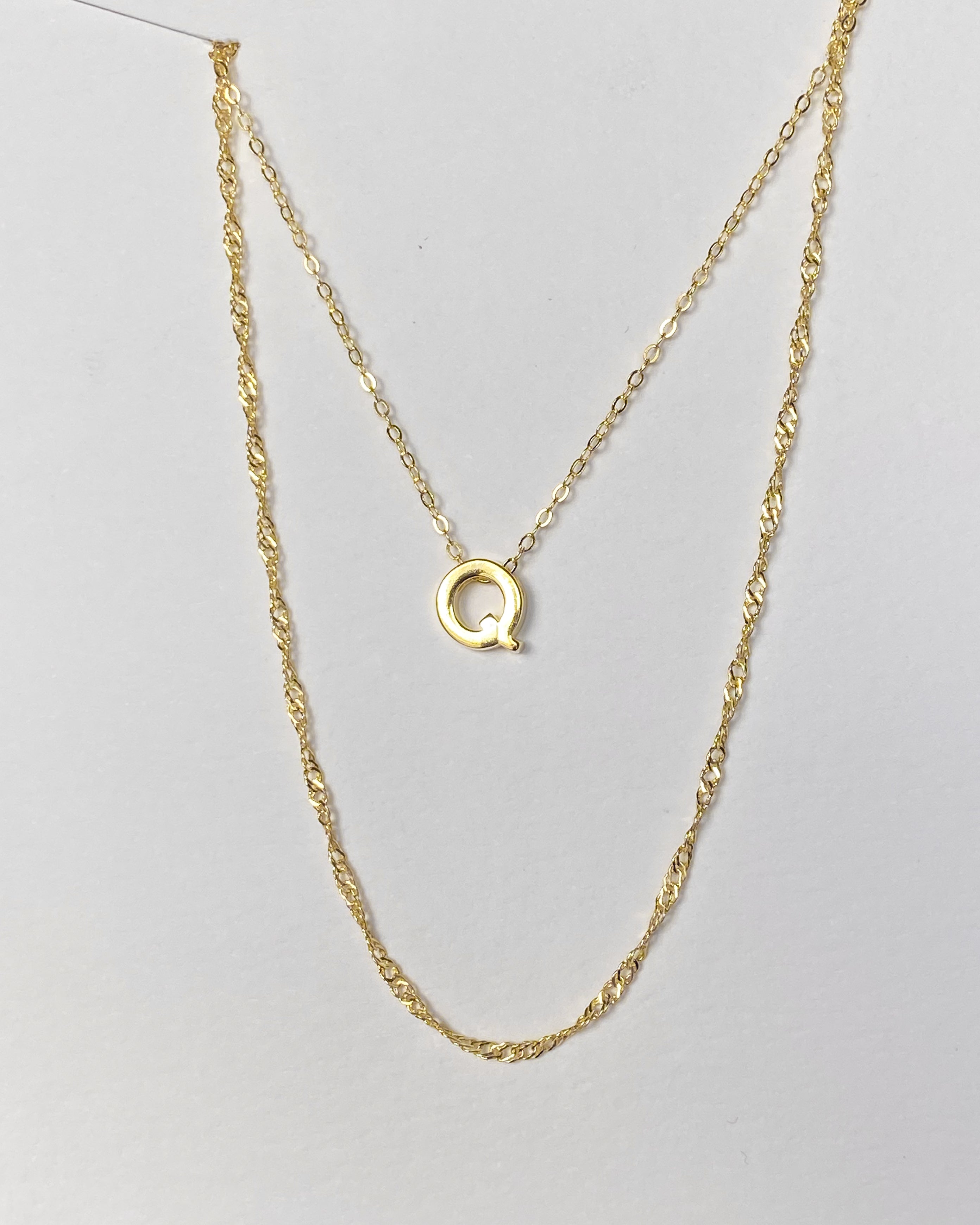 Alphabet + Long Anne Necklace Set