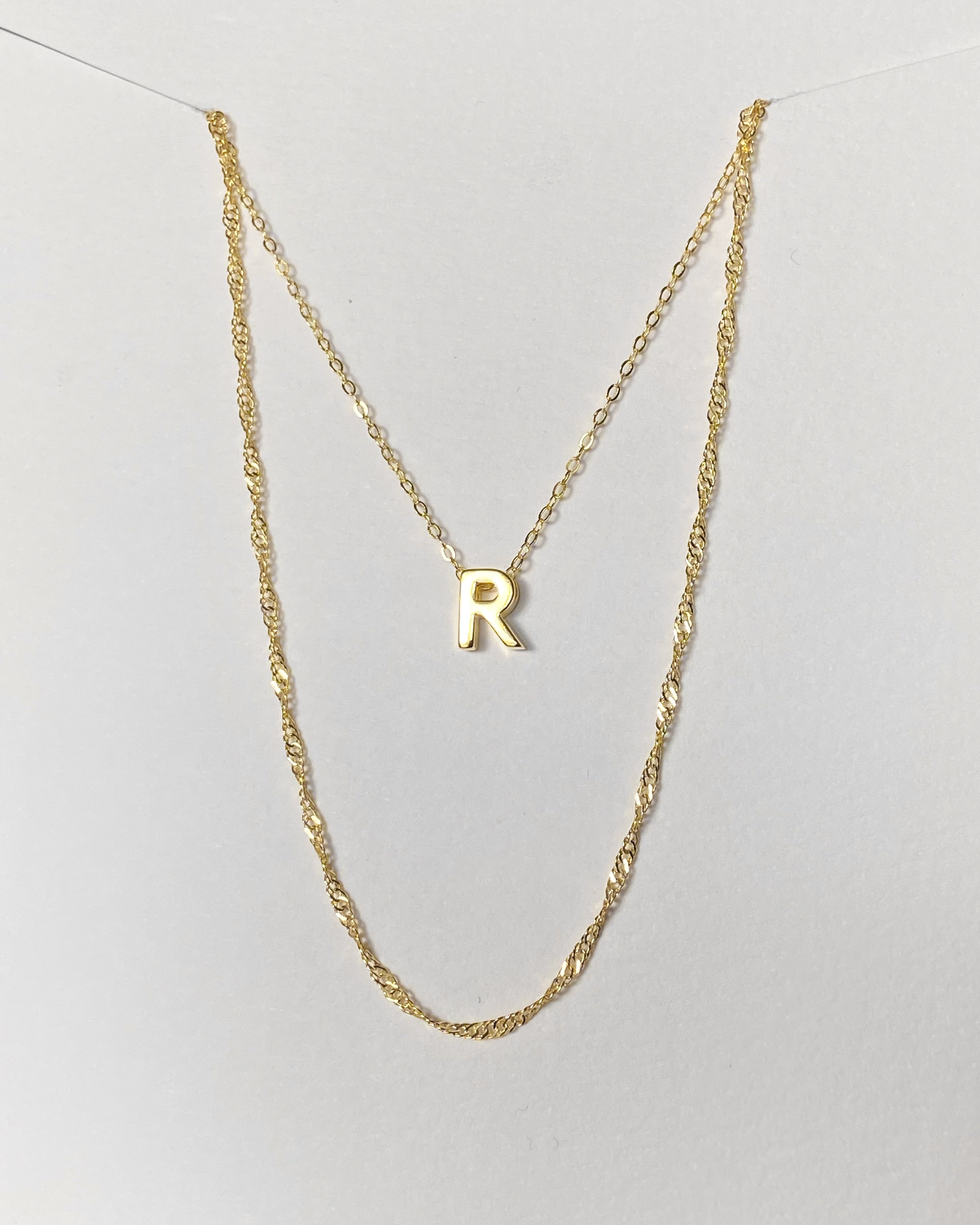 Alphabet + Long Anne Necklace Set