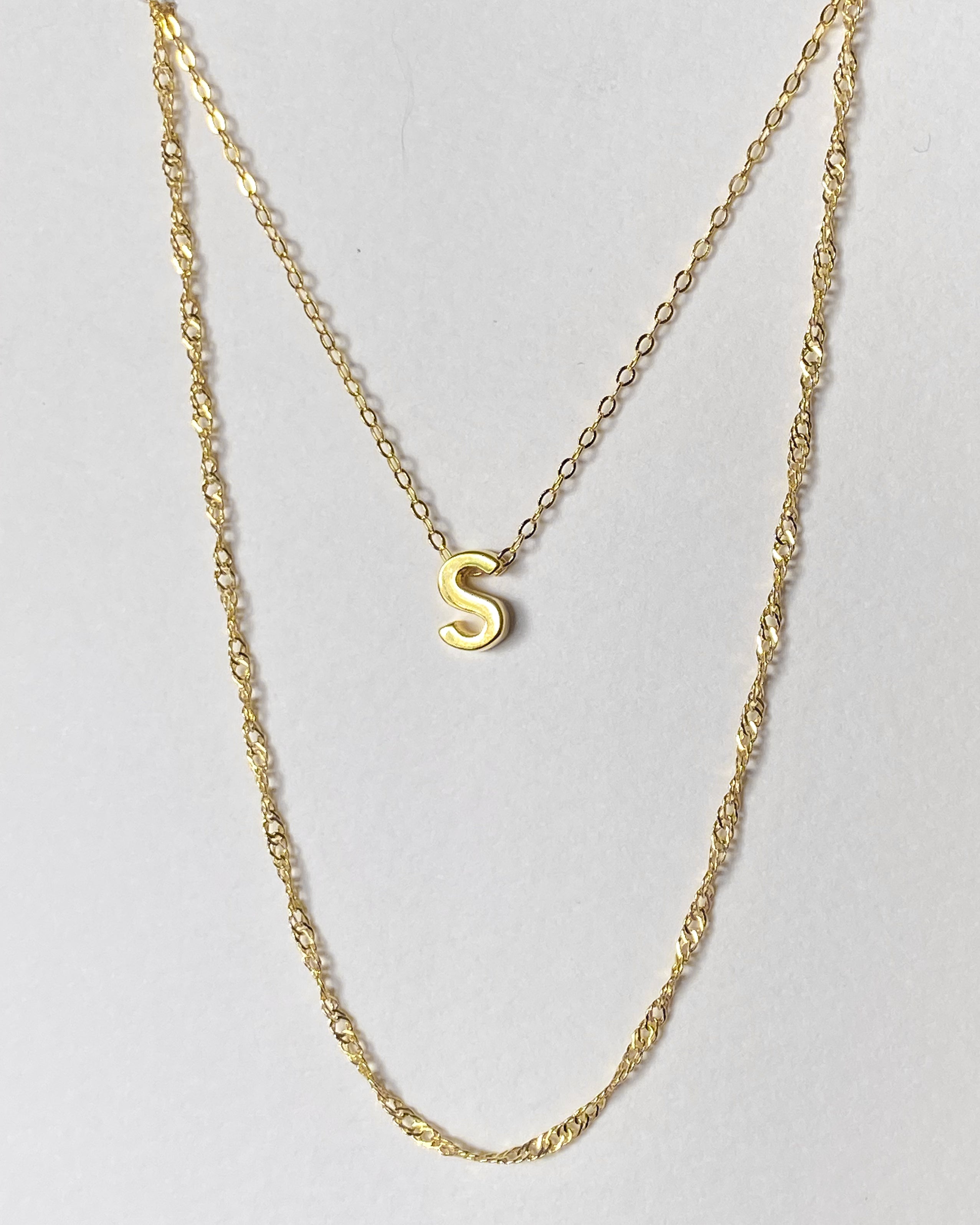 Alphabet + Long Anne Necklace Set
