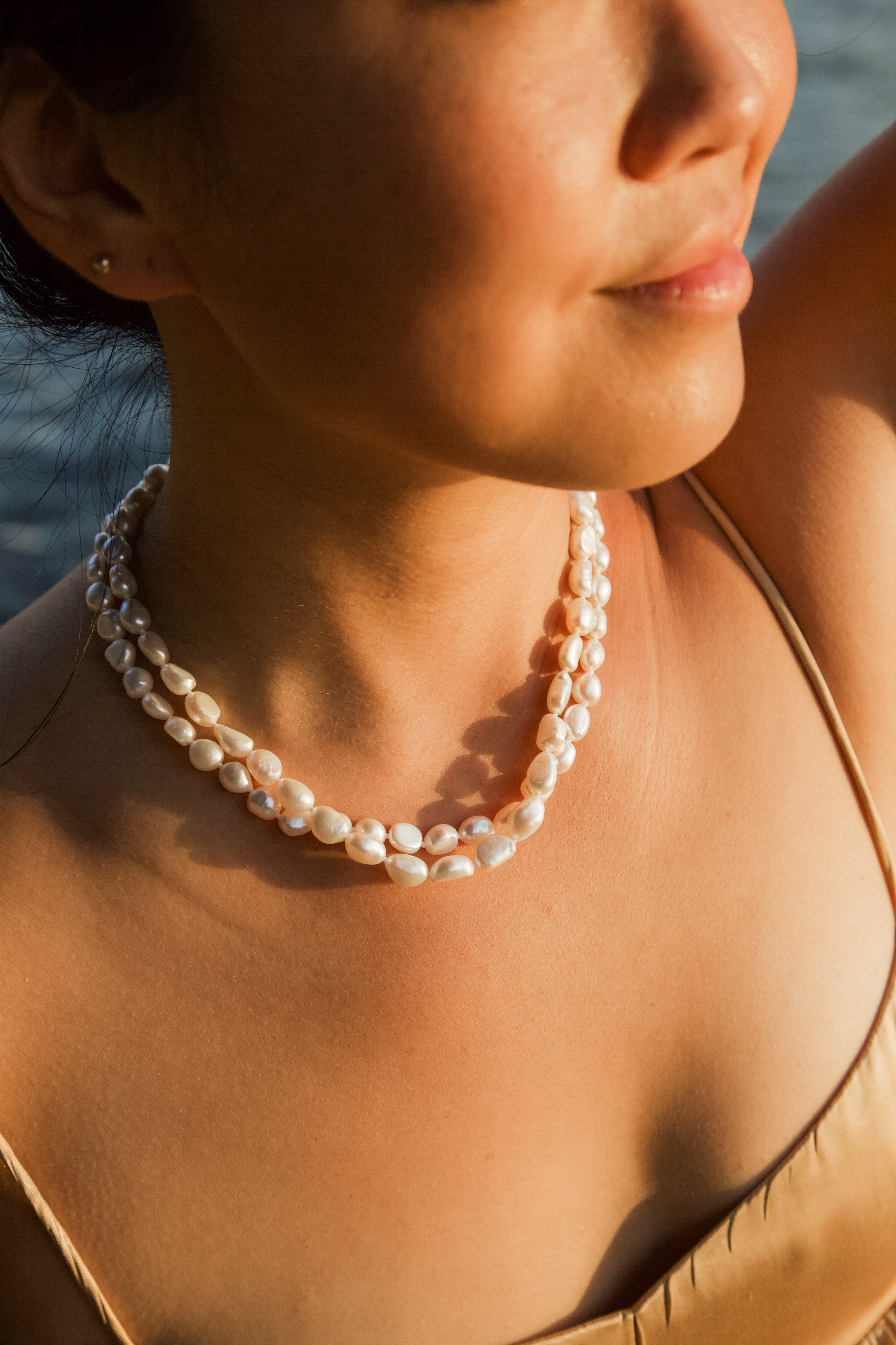 Elisse 2 Row Pearl Necklace