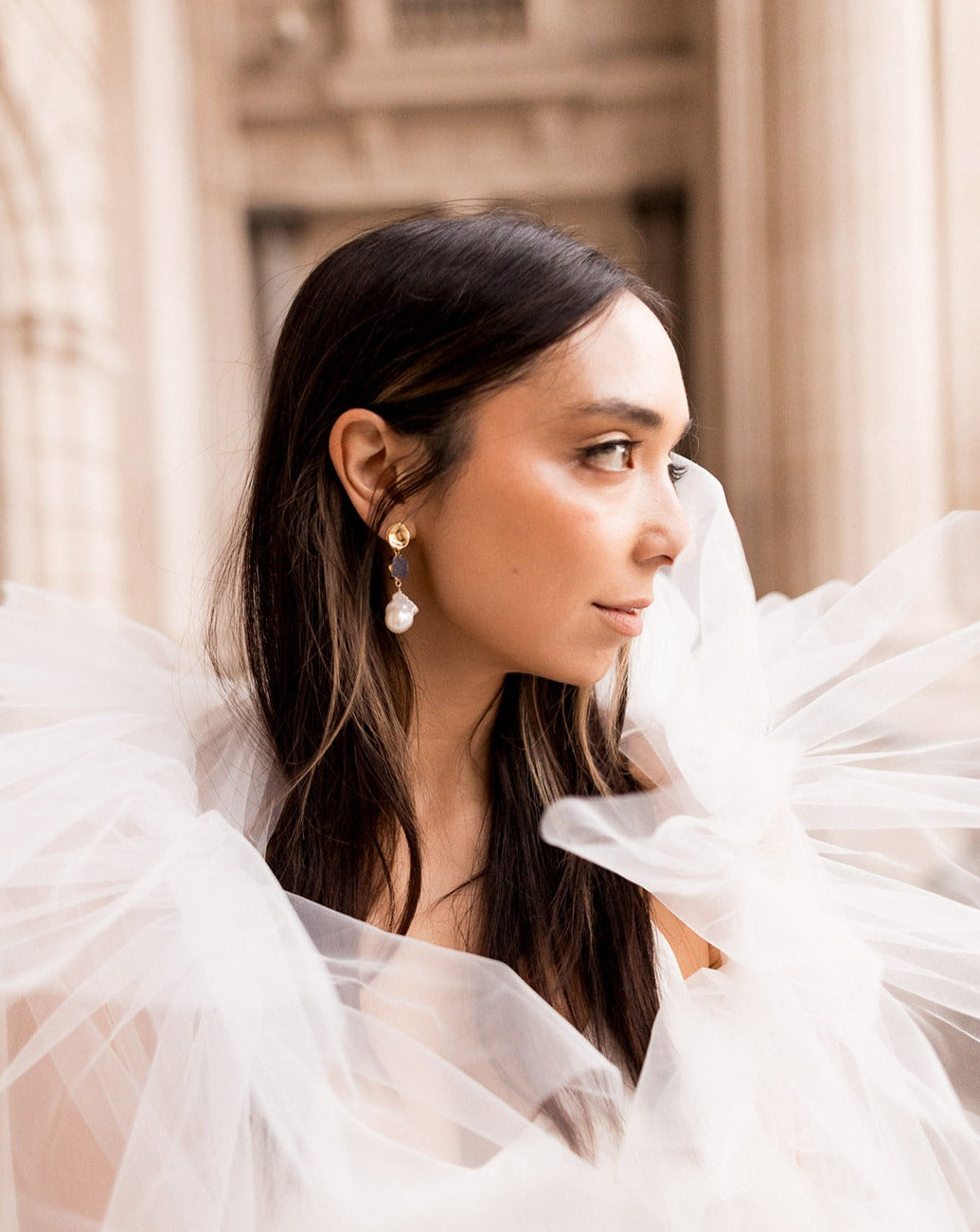 December Birthstone | Tanzanite Birthstones x Pearls Earrings