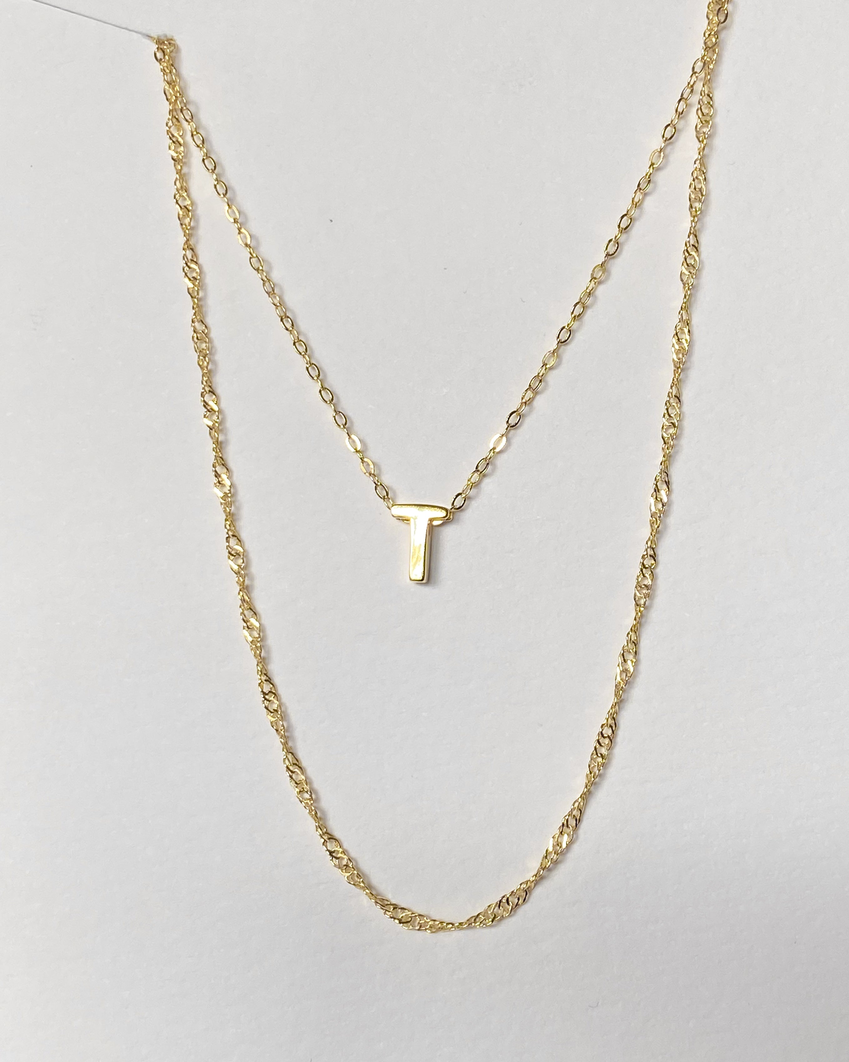 Alphabet + Long Anne Necklace Set