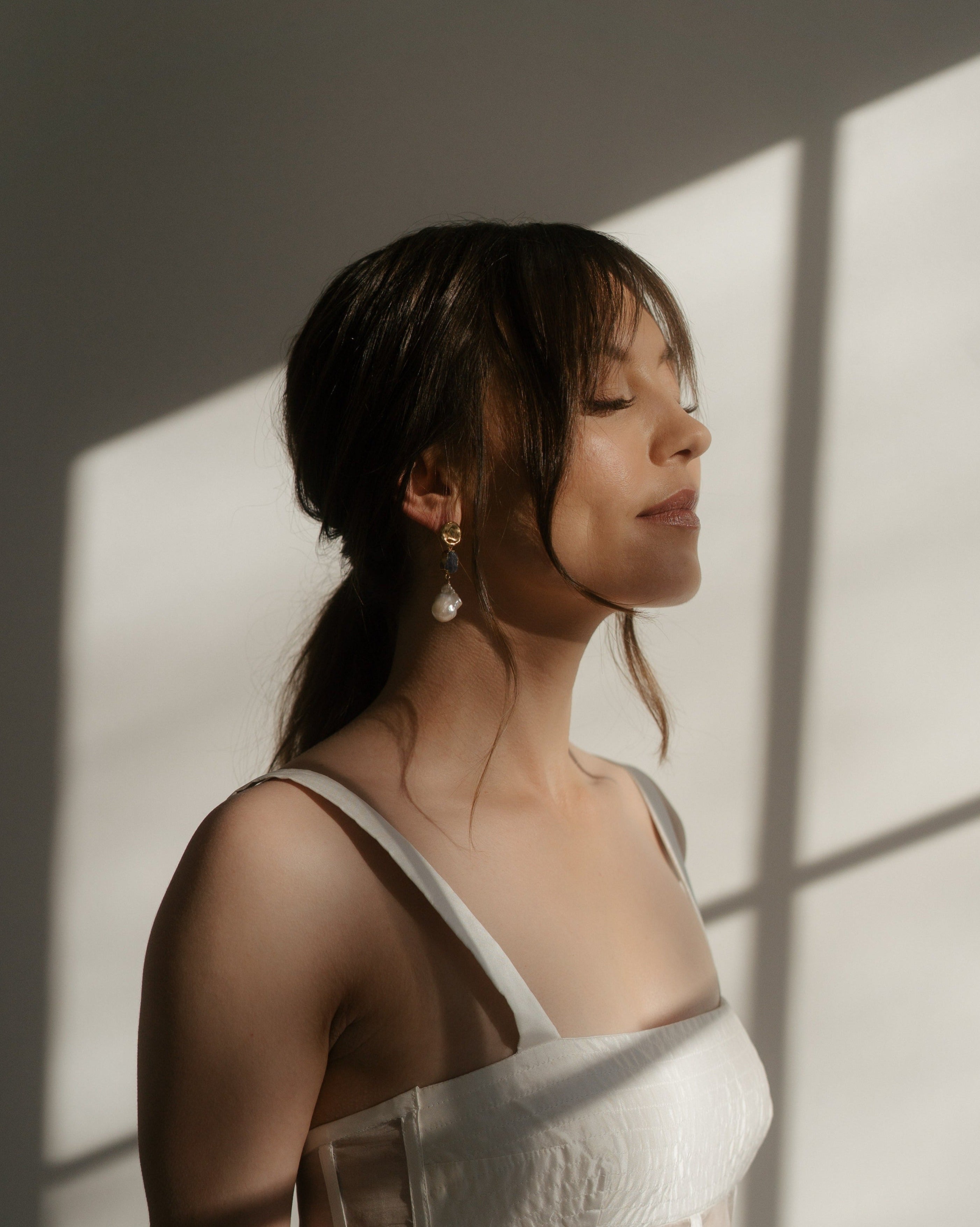 December Birthstone | Tanzanite Birthstones x Pearls Earrings