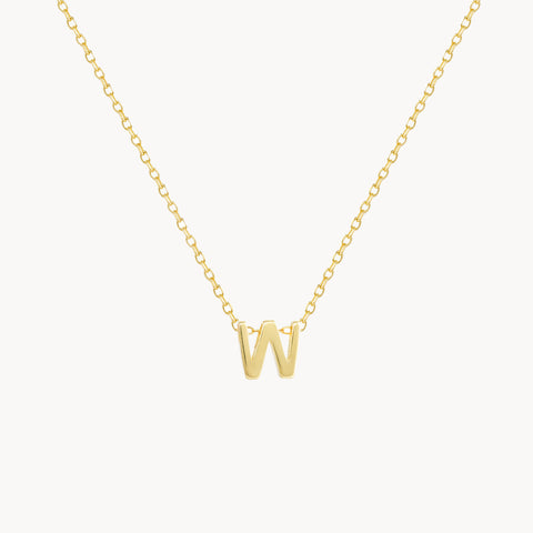 W Initial Necklace