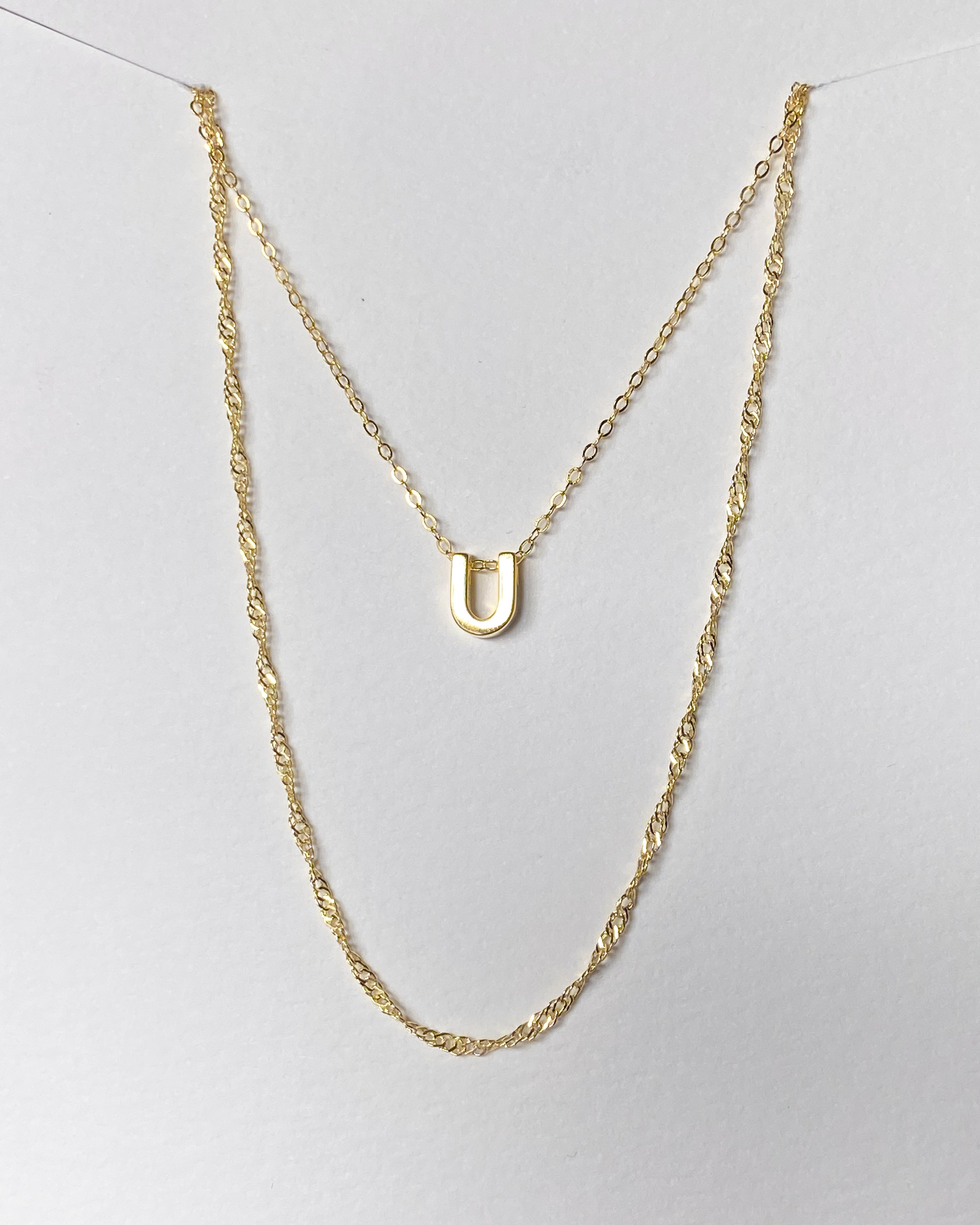 Alphabet + Long Anne Necklace Set