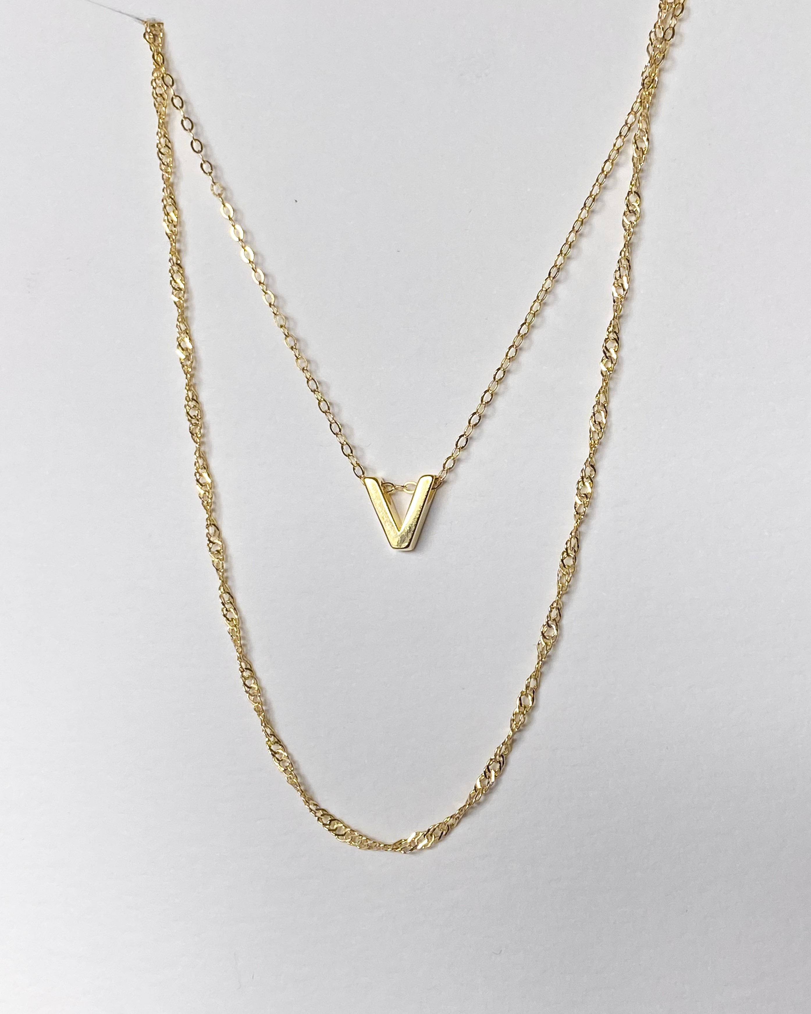 Alphabet + Long Anne Necklace Set