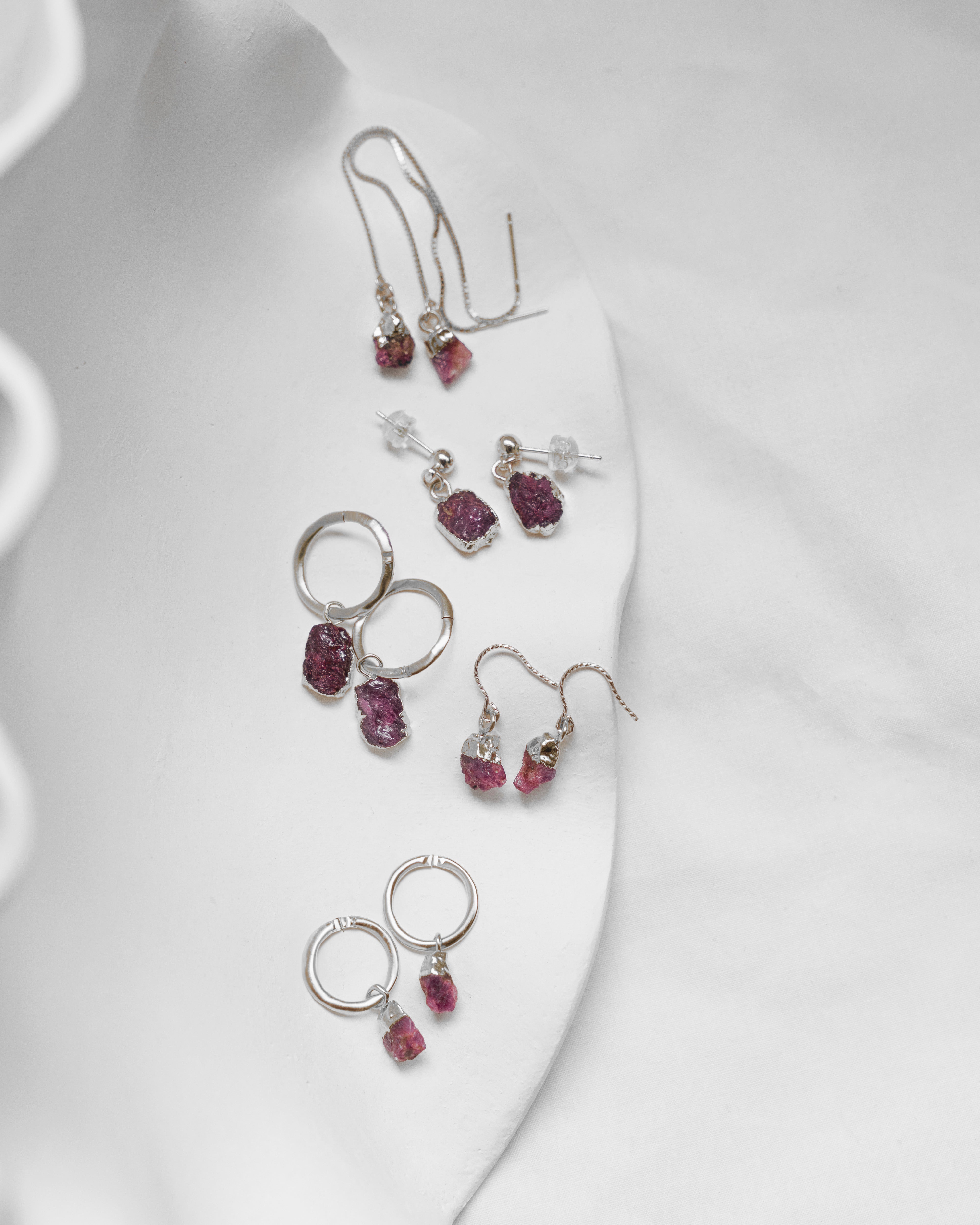 July | Ruby Birthstone Earrings