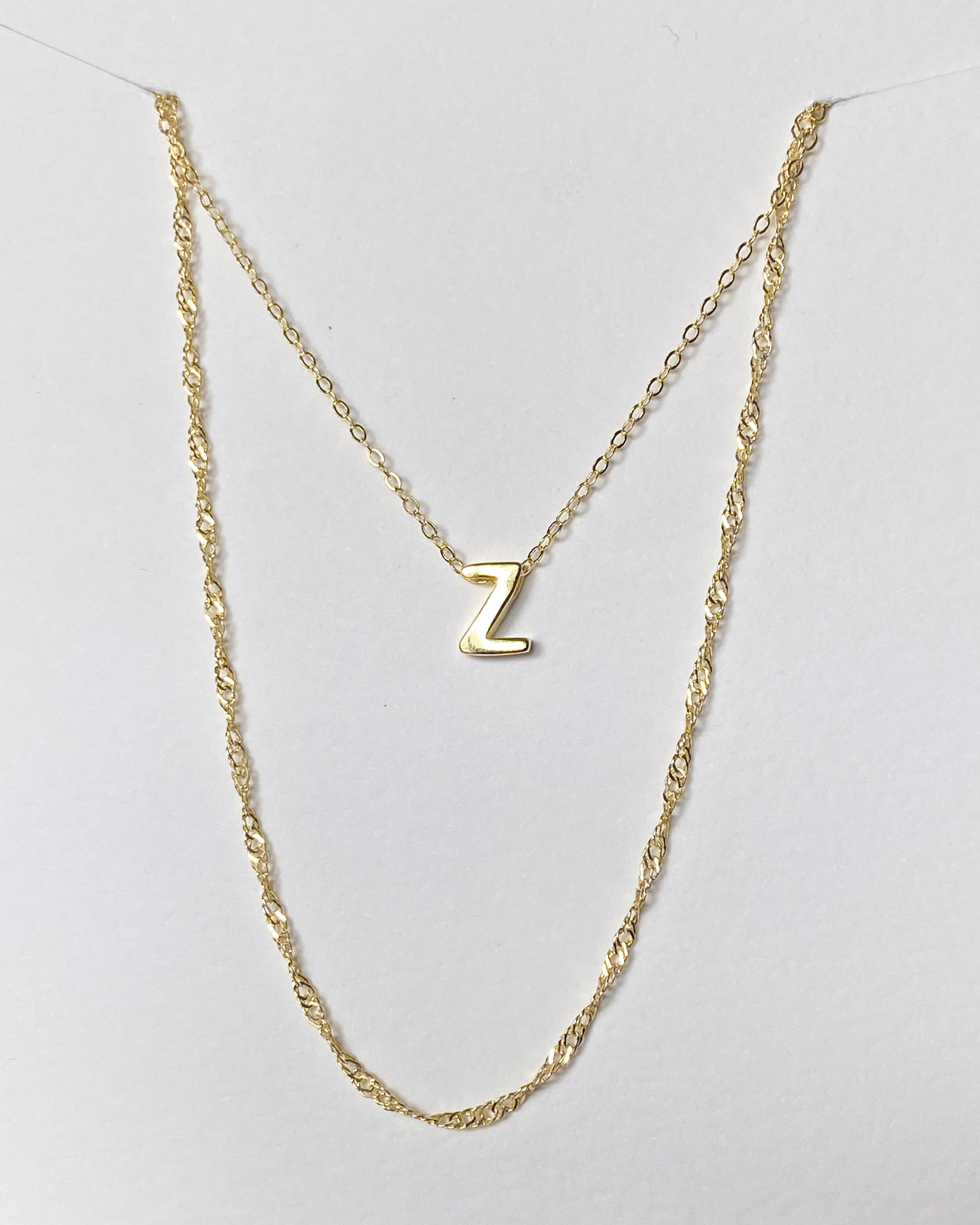 Alphabet + Long Anne Necklace Set