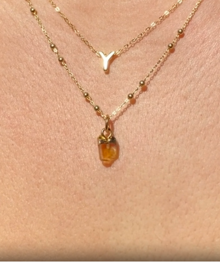 November | Citrine Birthstone Necklace