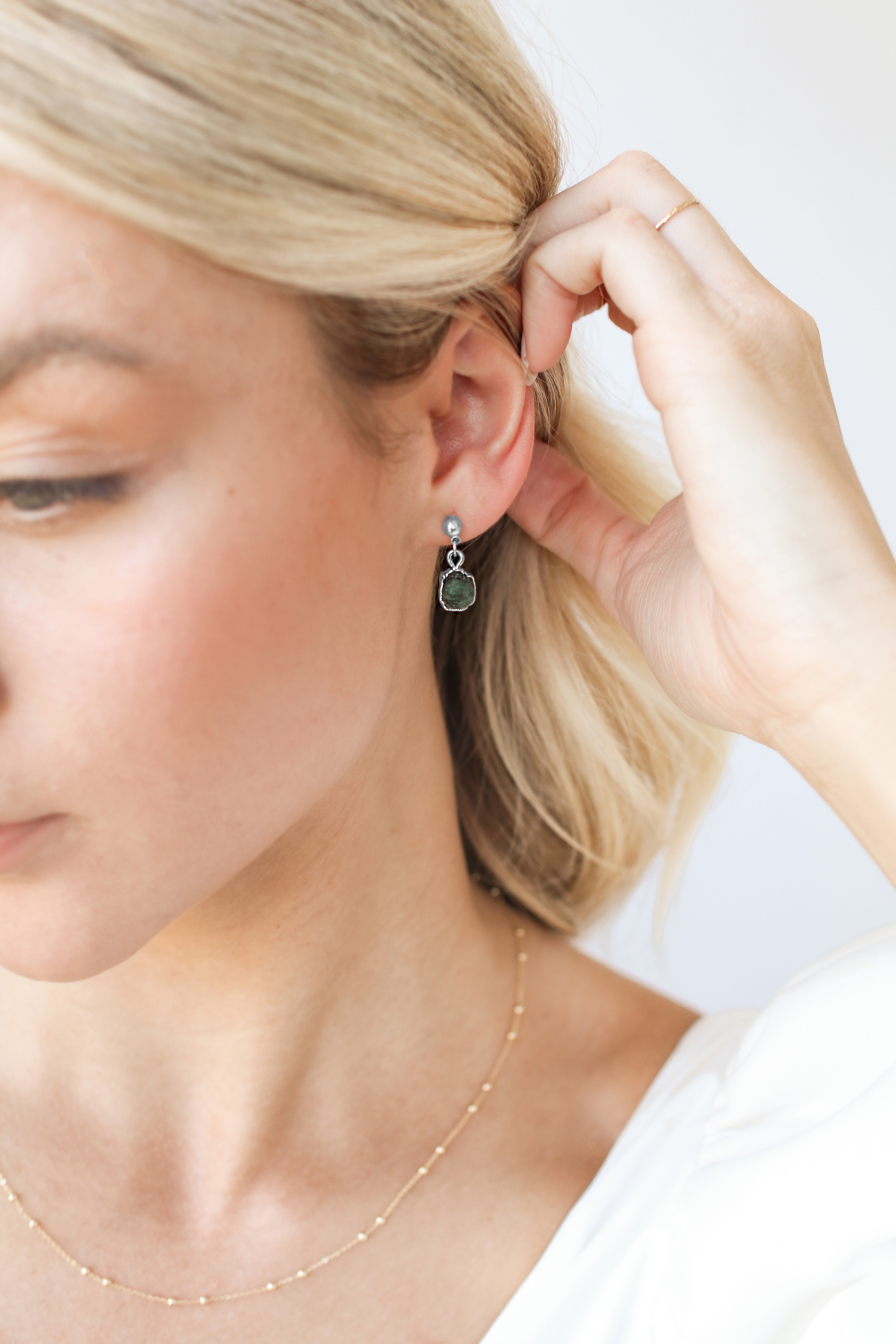 May | Emerald Birthstone Earrings