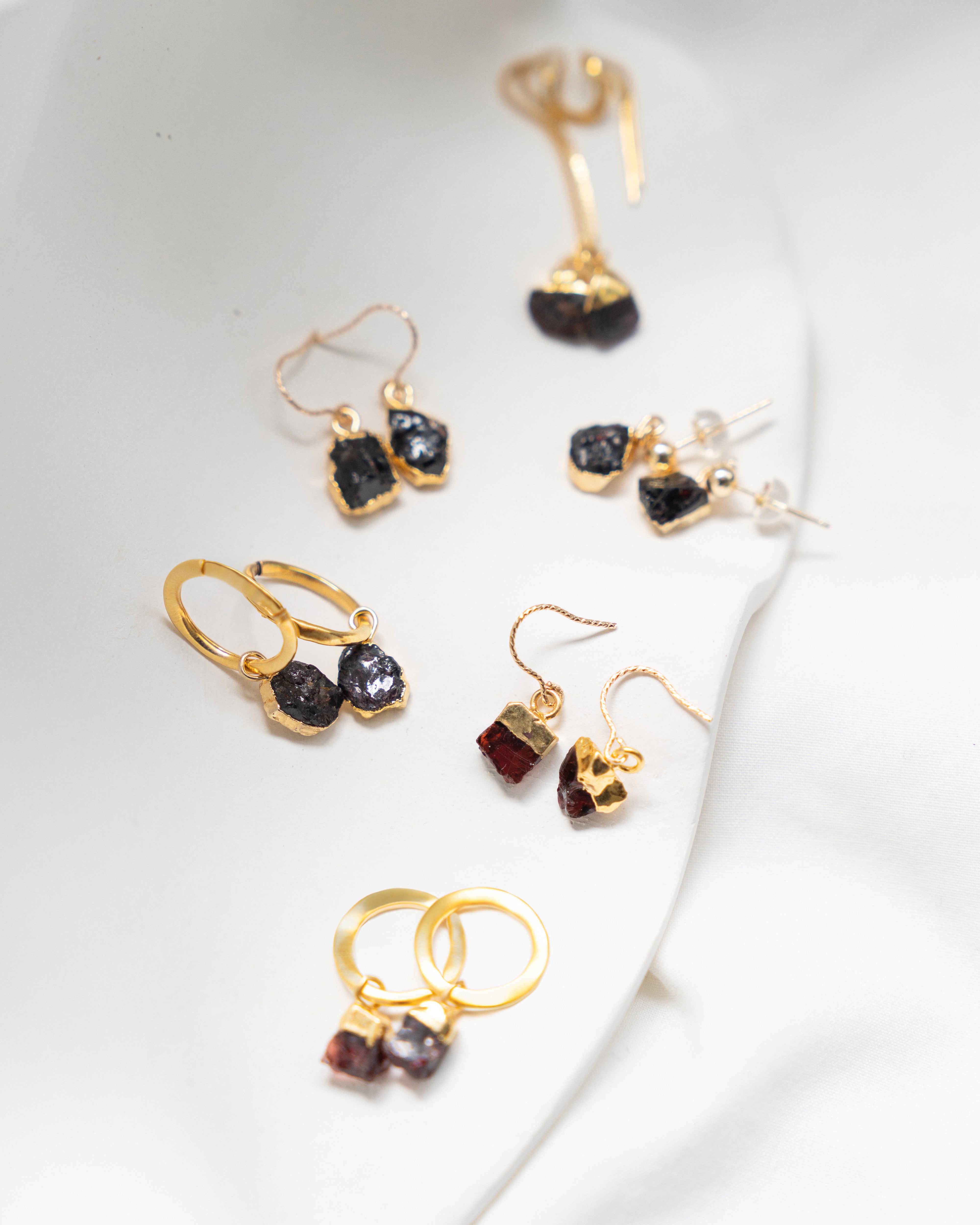 January | Garnet Birthstone Earrings