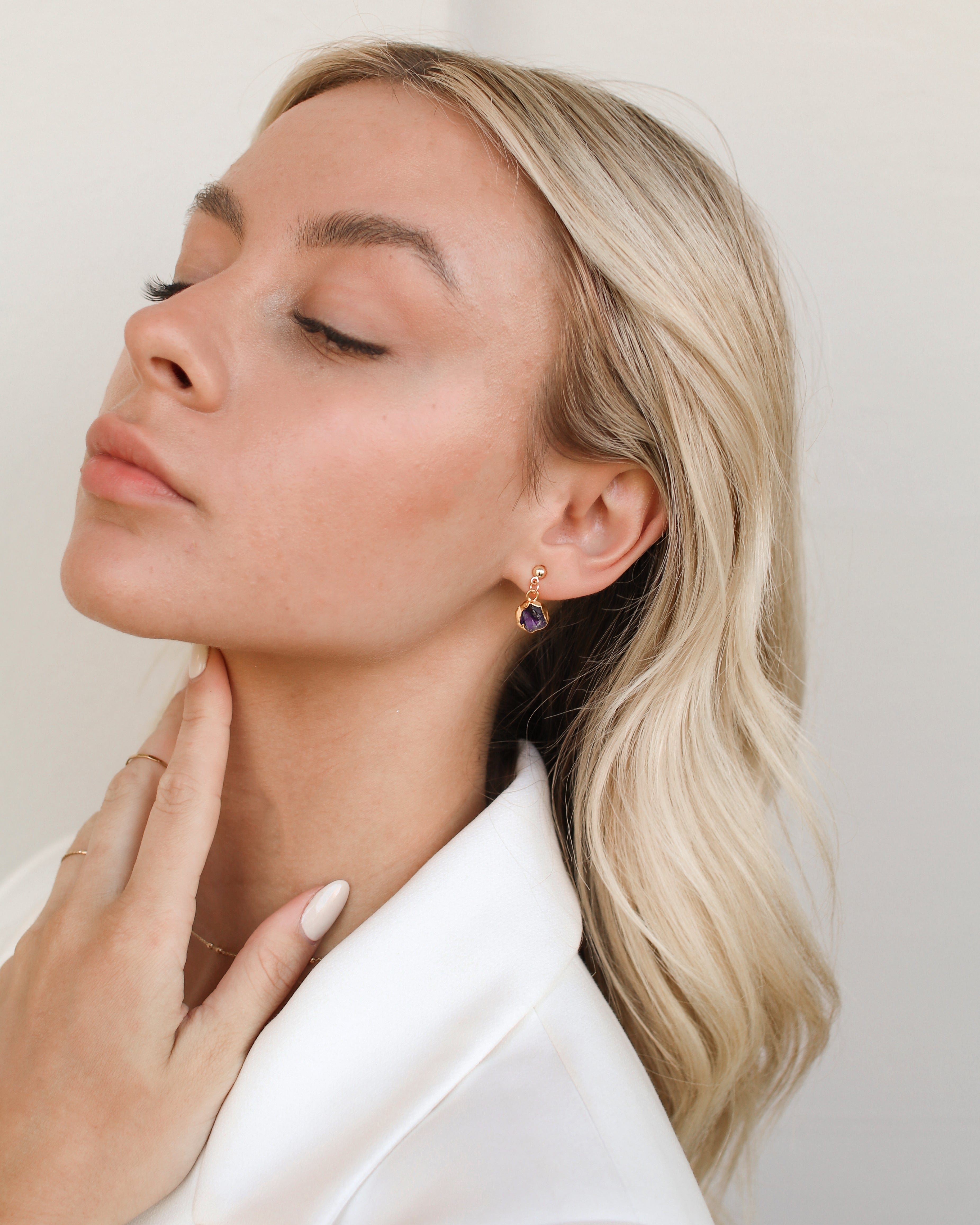 February | Amethyst Birthstone Earrings