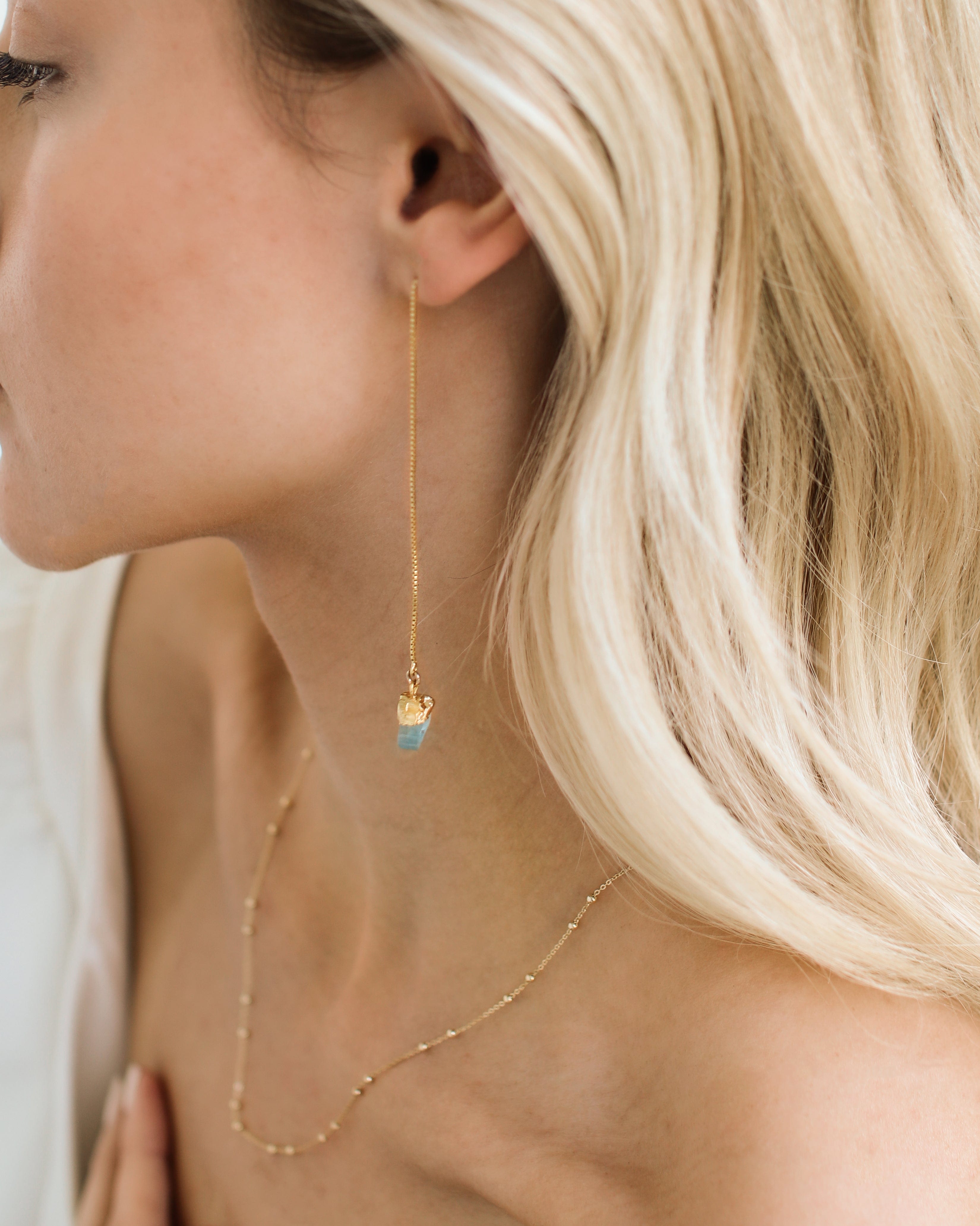 March | Aquamarine Birthstone Earrings