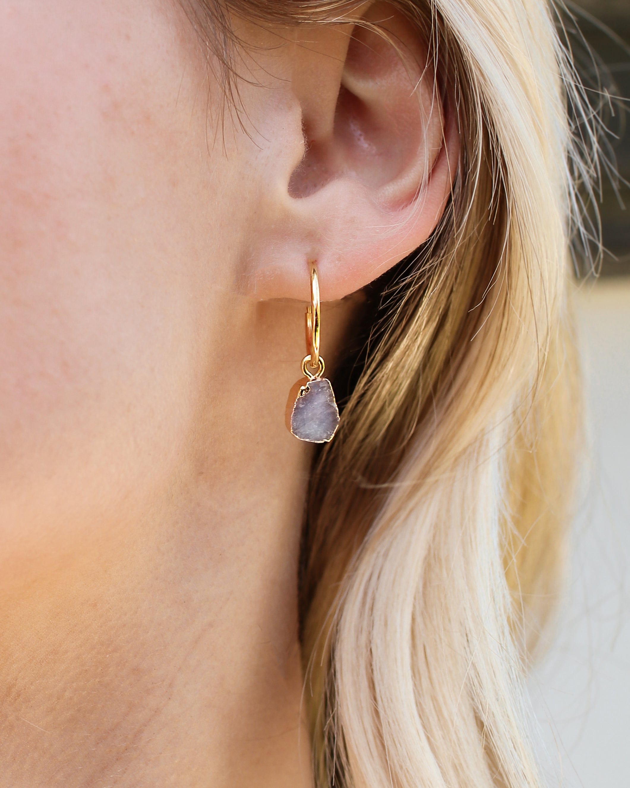 June | Moonstone Earrings