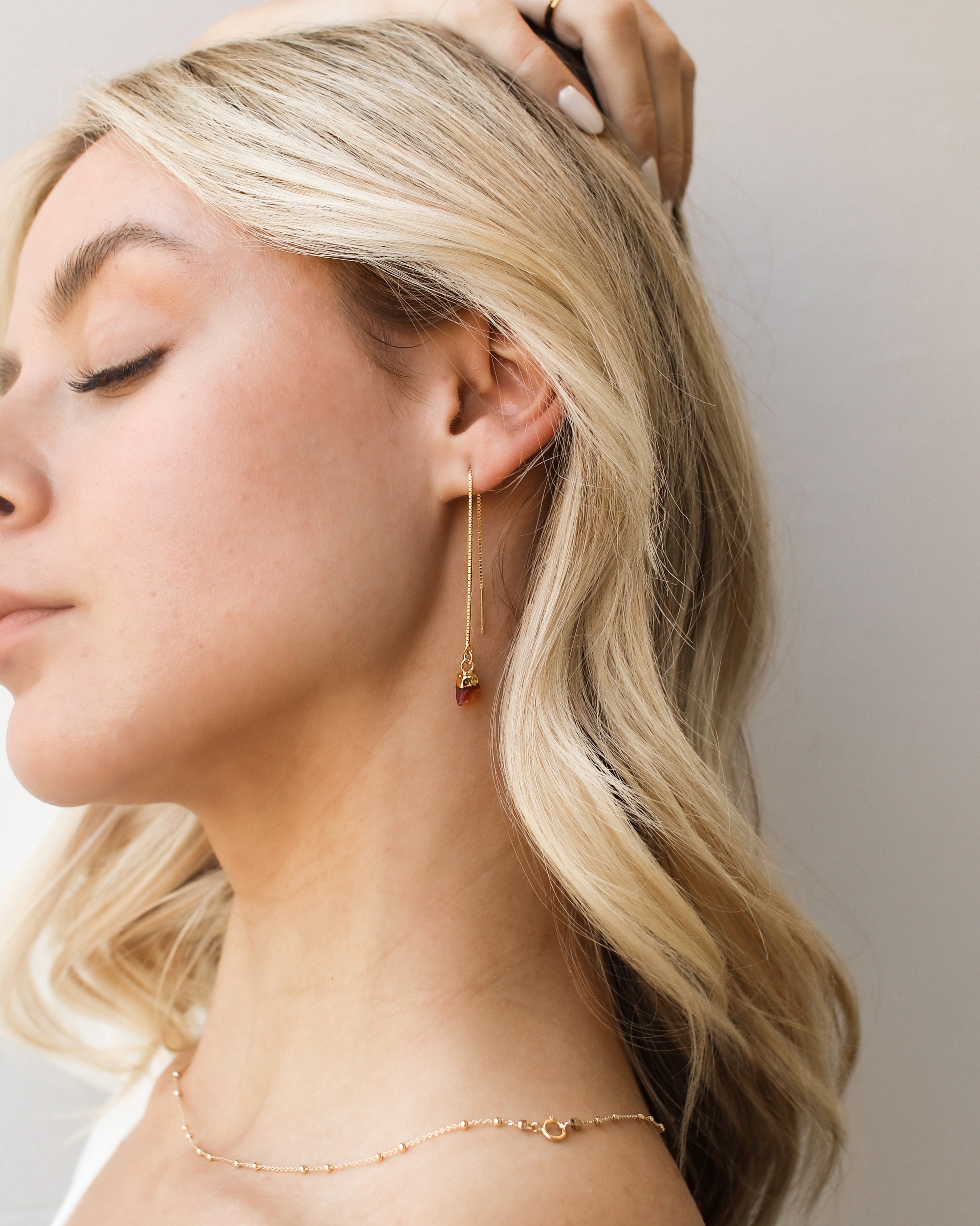 July | Ruby Birthstone Earrings