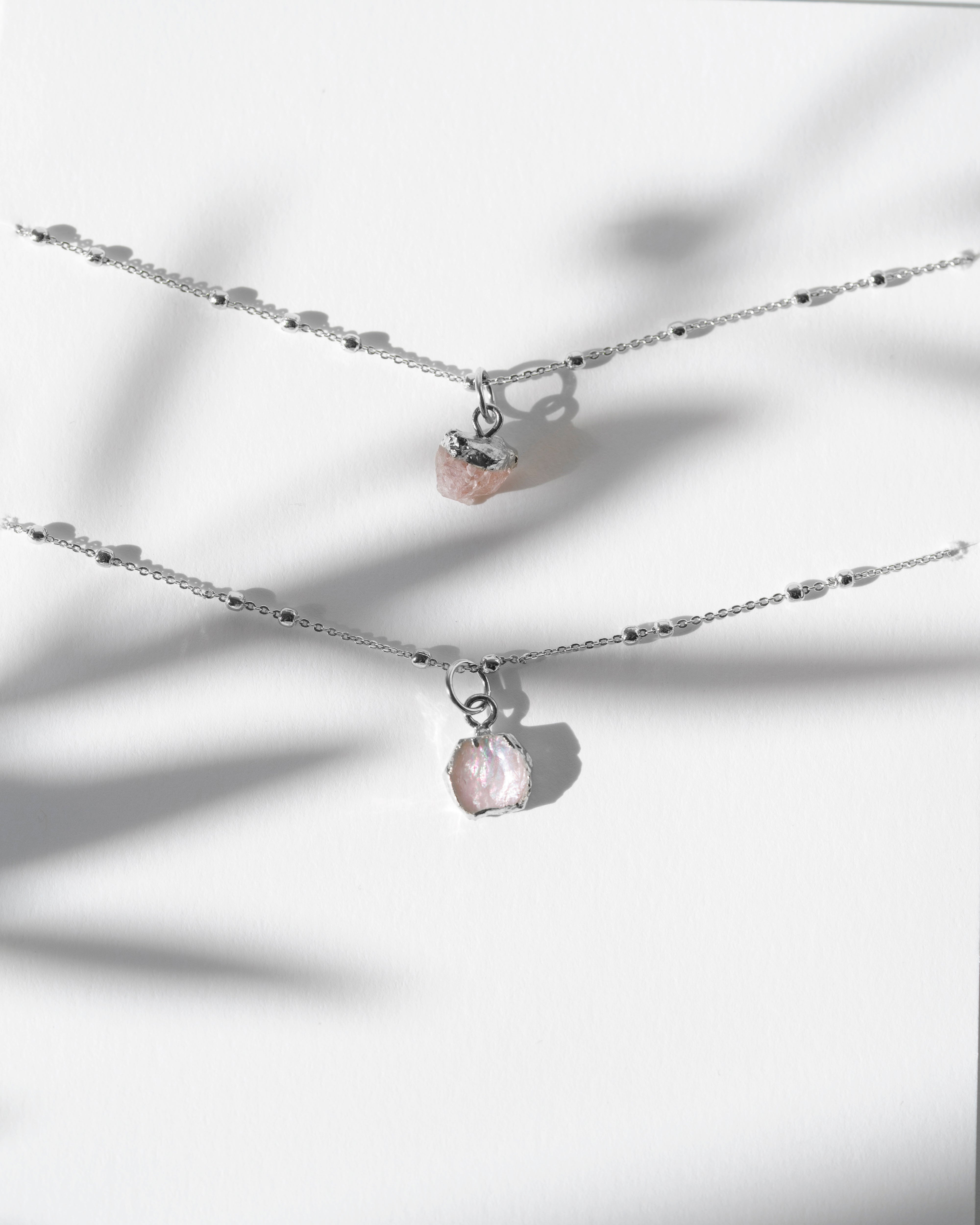 October Birthstone | Rose Quartz Necklace